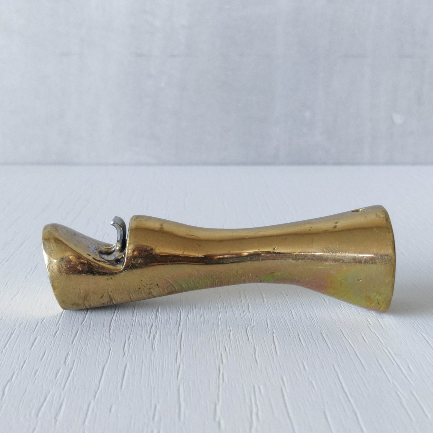 David Marshall brutalist hand cast brass sculptural chunky bottle opener 1980s