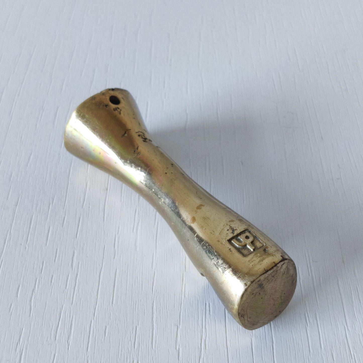 David Marshall brutalist hand cast brass sculptural chunky bottle opener 1980s