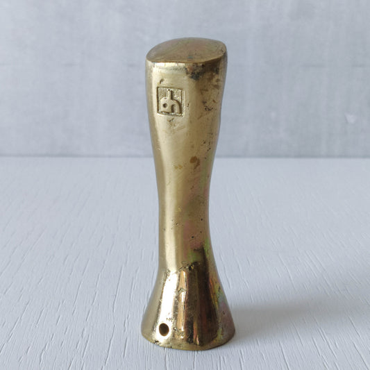 David Marshall brutalist hand cast brass sculptural chunky bottle opener 1980s