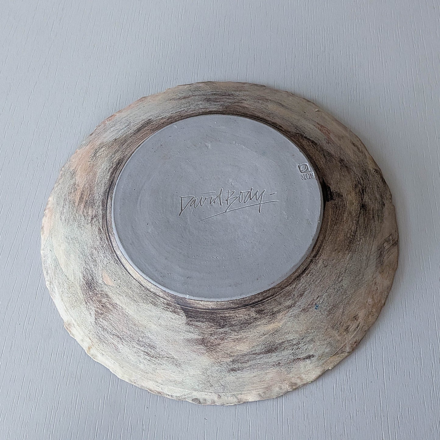 Scottish school 1990s painterly studio pottery decorative plate