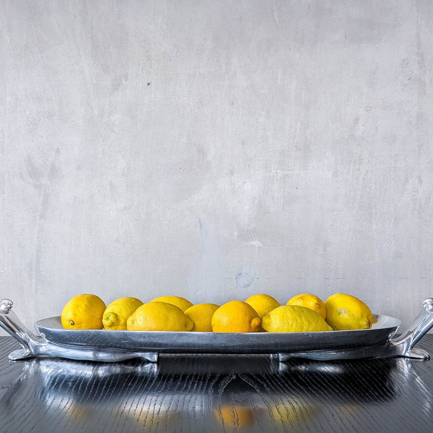 Carrol Boyes large sculptural cast aluminium canoe boat fruit bowl platter