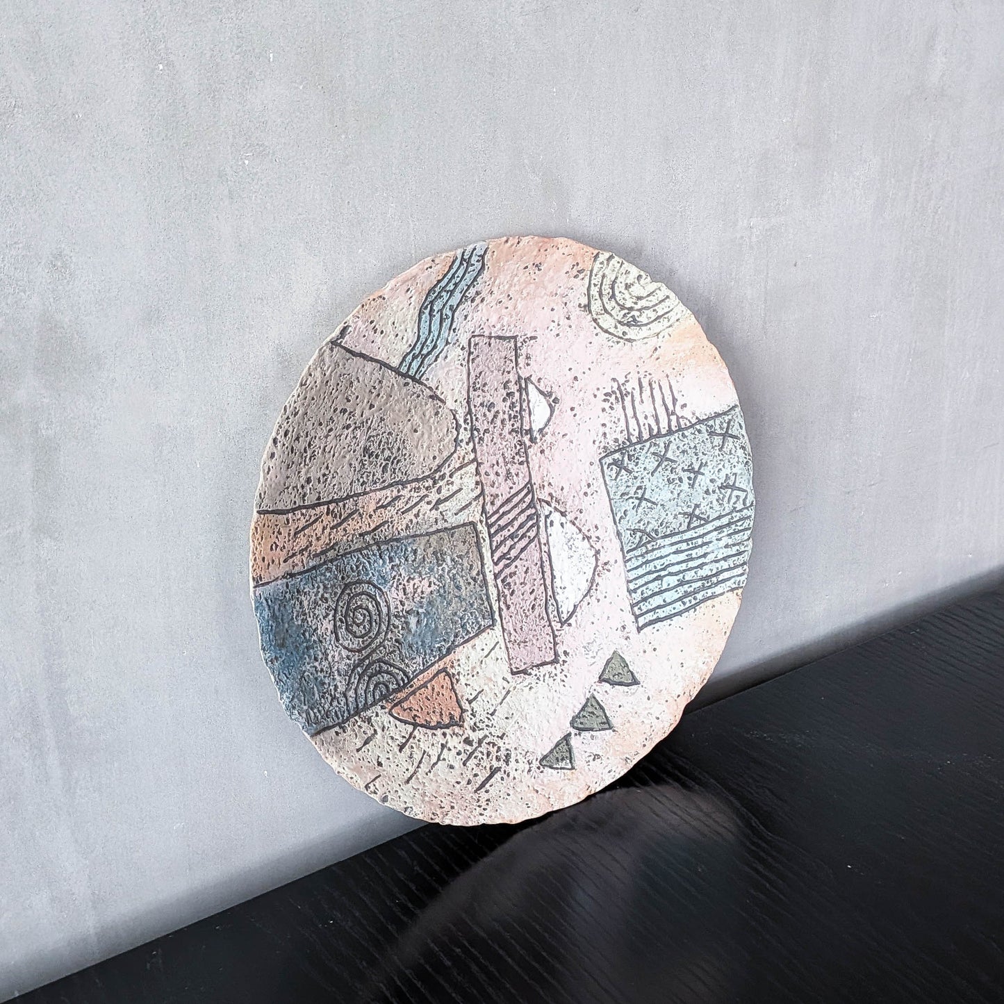 Scottish school 1990s painterly studio pottery decorative plate