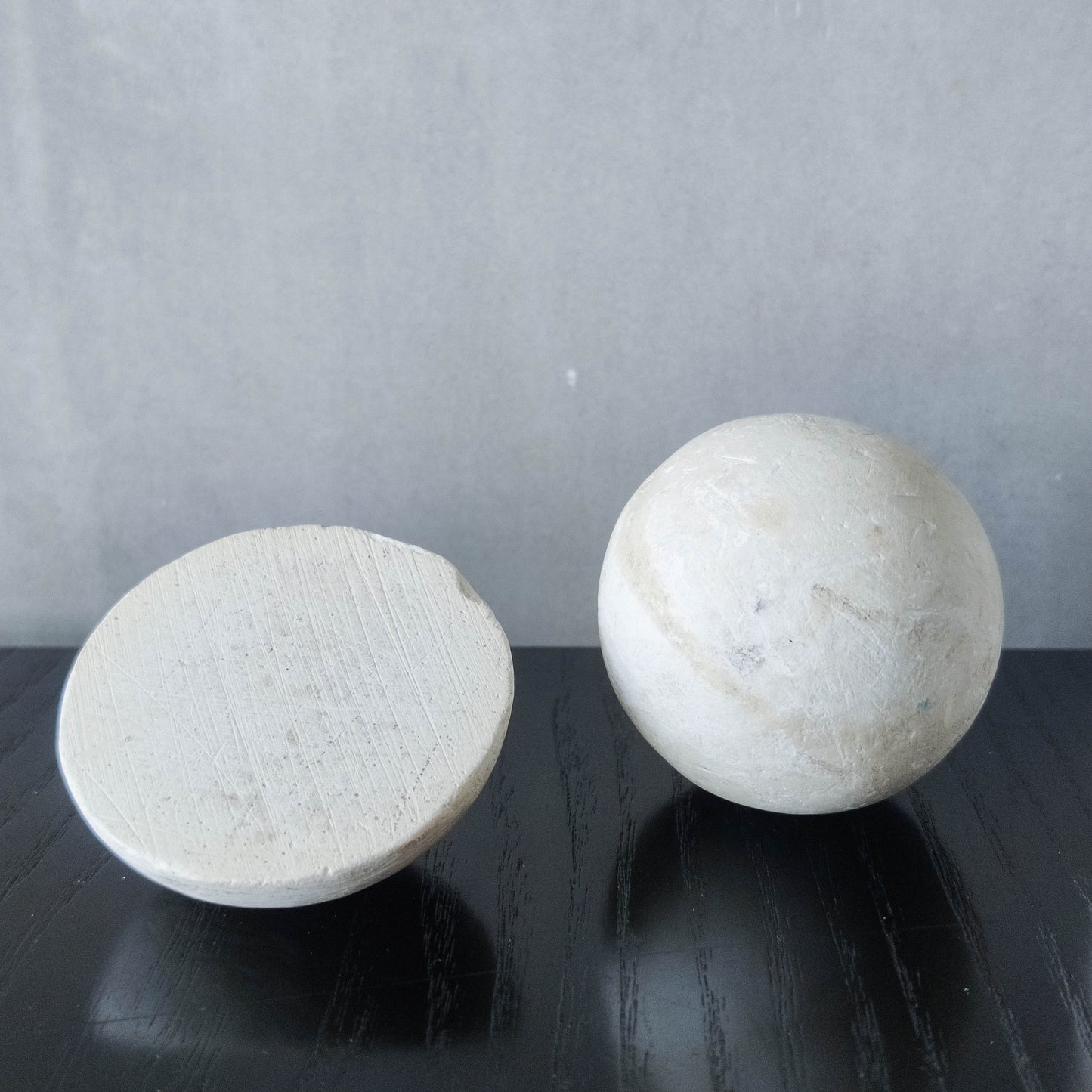 Set of 8 mid century cast plaster artist drawing geometric models sculptures