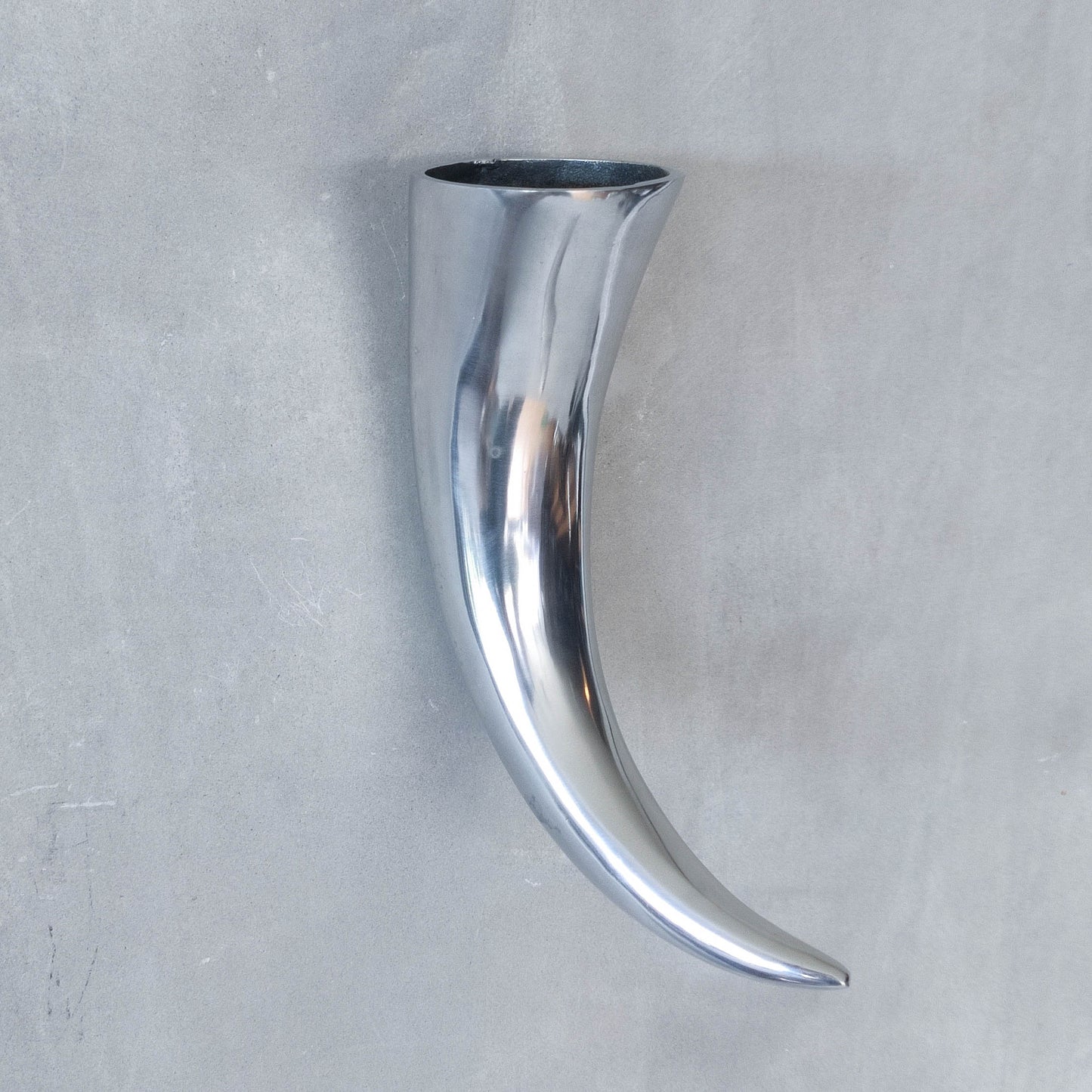 Cast aluminium sculptural wall pocket vase