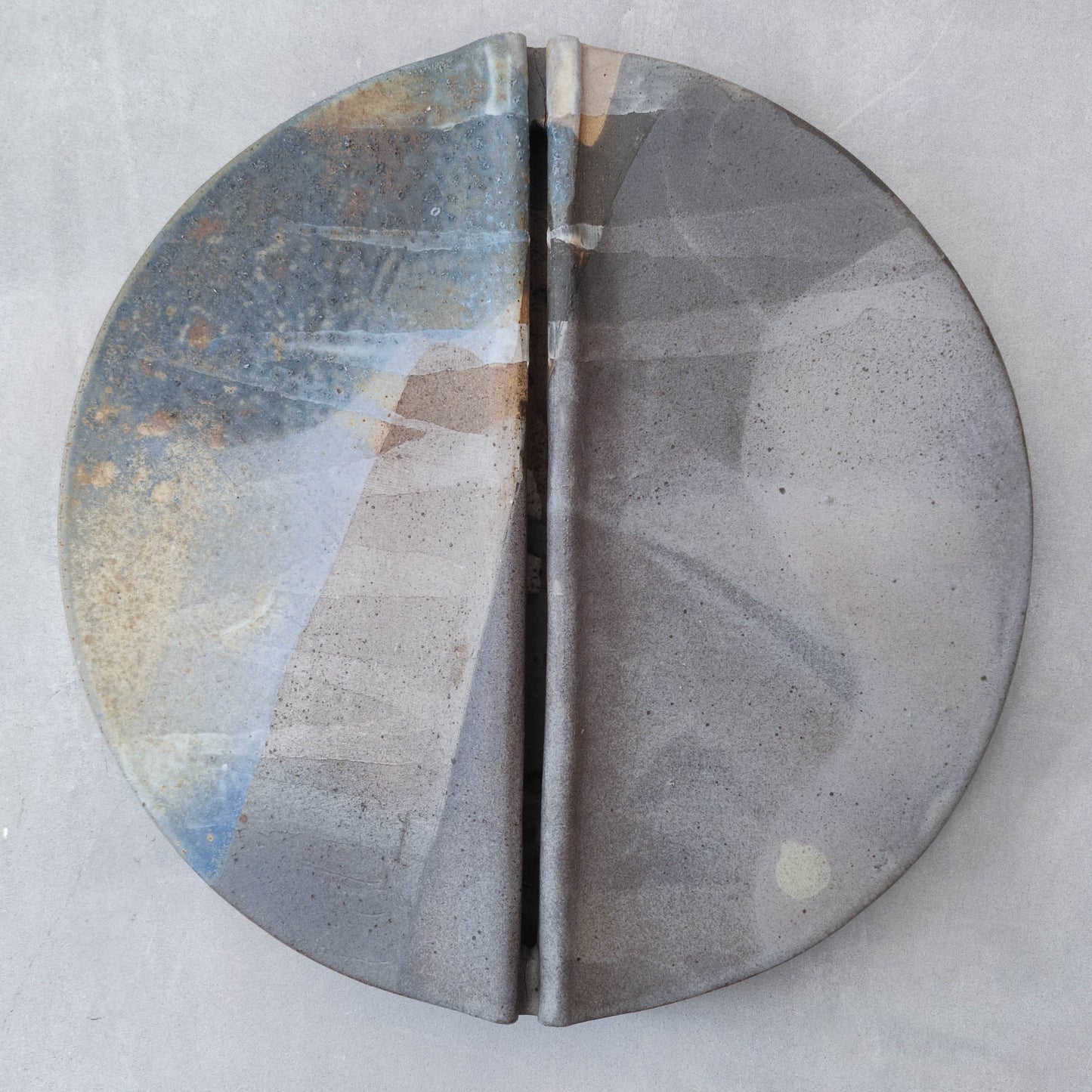 Frank Pottinger Scottish sculptor glazed ceramic stoneware abstract wall relief sculpture