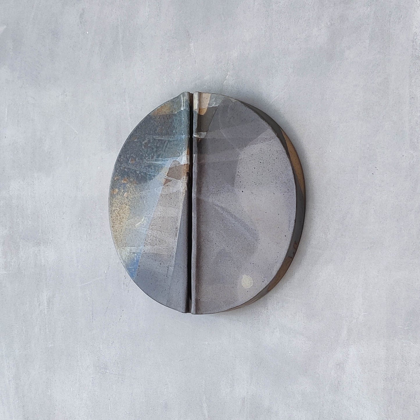 Frank Pottinger Scottish sculptor glazed ceramic stoneware abstract wall relief sculpture