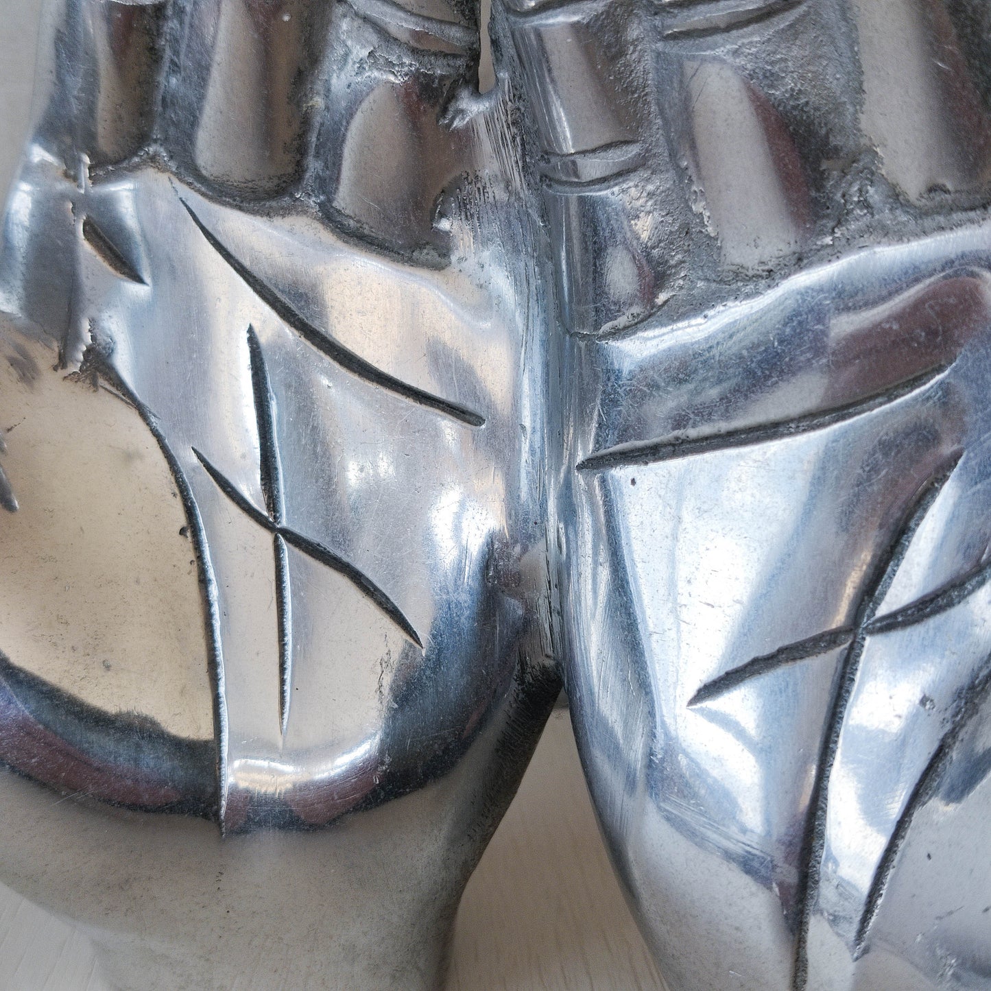 Vintage cast aluminium sculptural open hands catchall dish