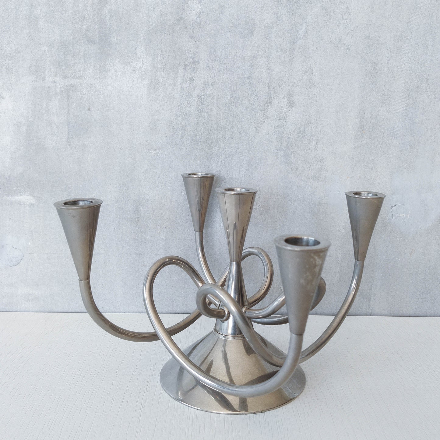 Vintage sculptural Giuseppe Chigiotti for Driade candelabra, Italy