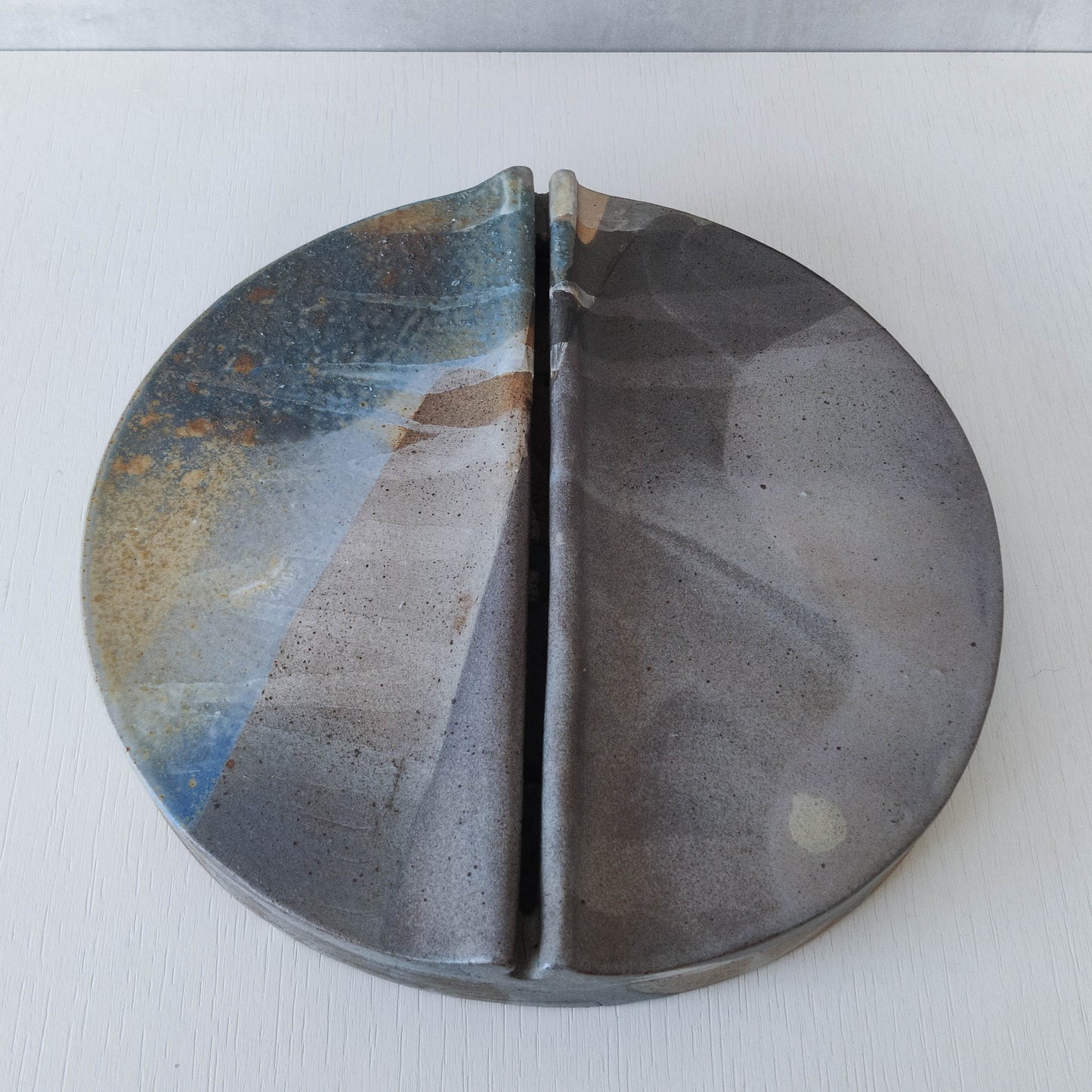 Frank Pottinger Scottish sculptor glazed ceramic stoneware abstract wall relief sculpture