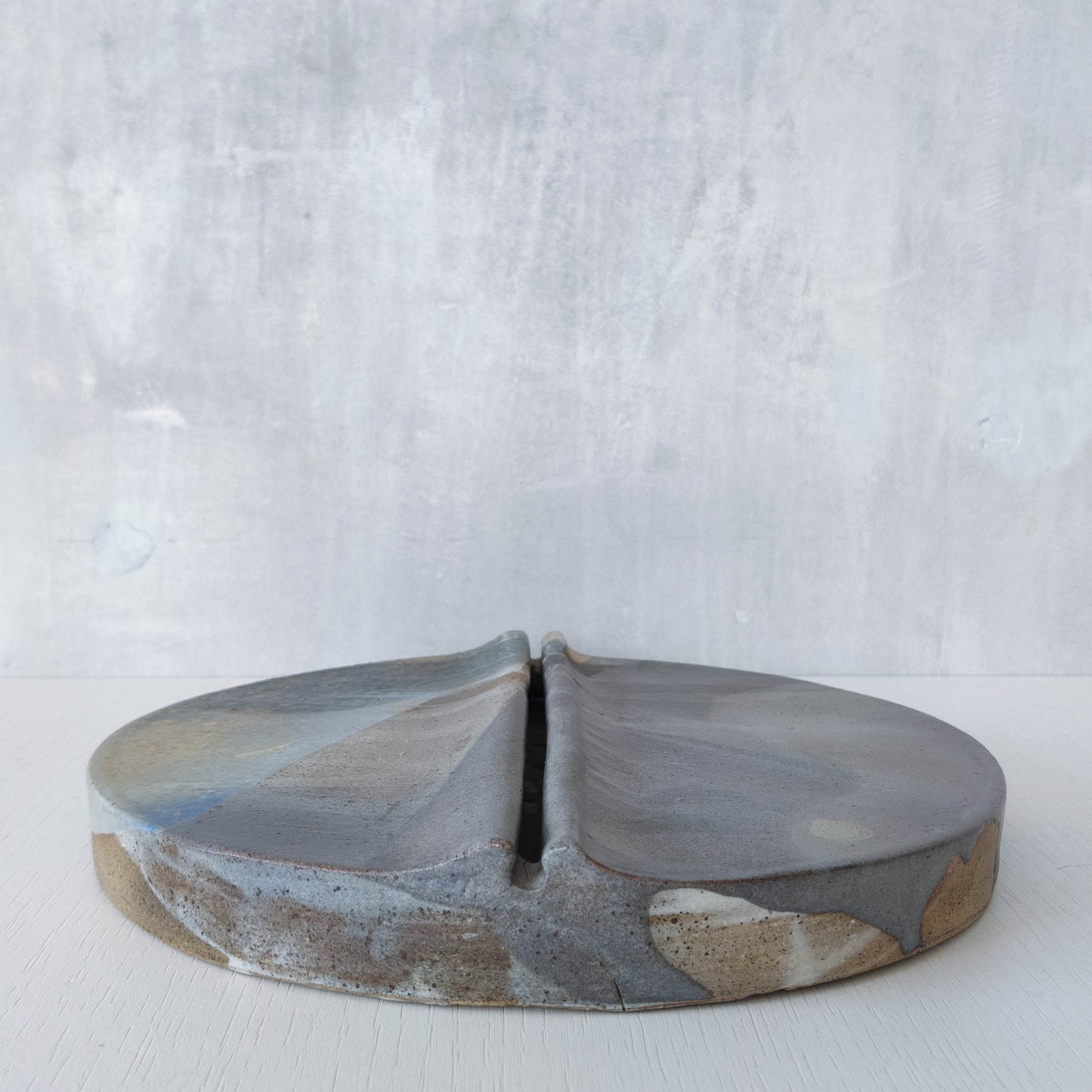 Frank Pottinger Scottish sculptor glazed ceramic stoneware abstract wall relief sculpture