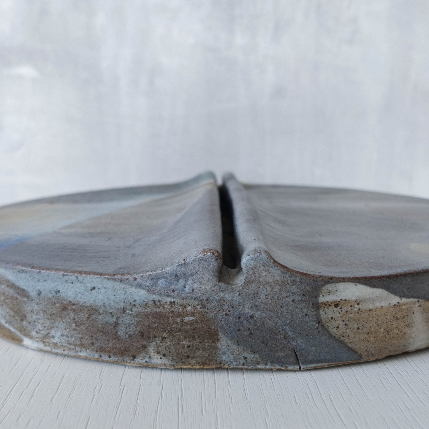 Frank Pottinger Scottish sculptor glazed ceramic stoneware abstract wall relief sculpture