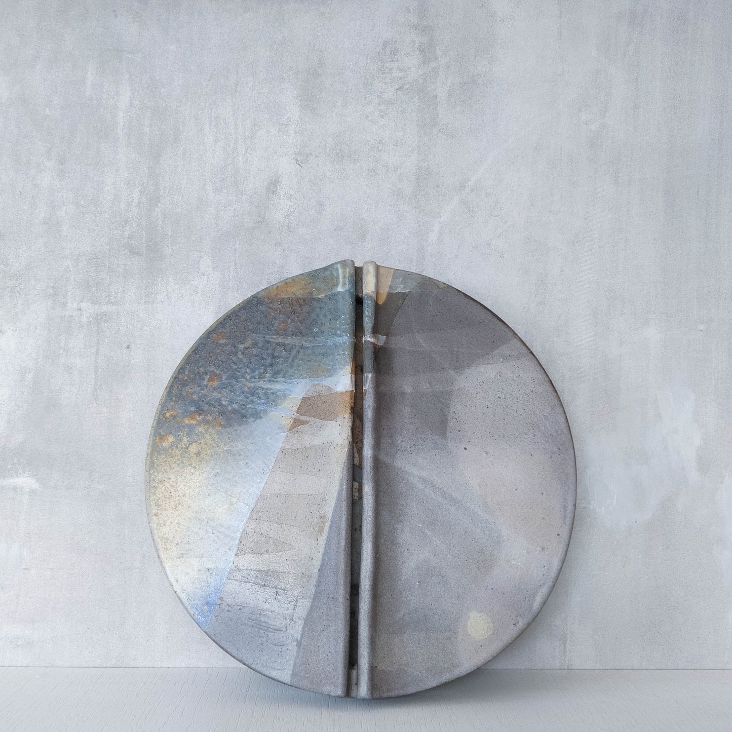 Frank Pottinger Scottish sculptor glazed ceramic stoneware abstract wall relief sculpture