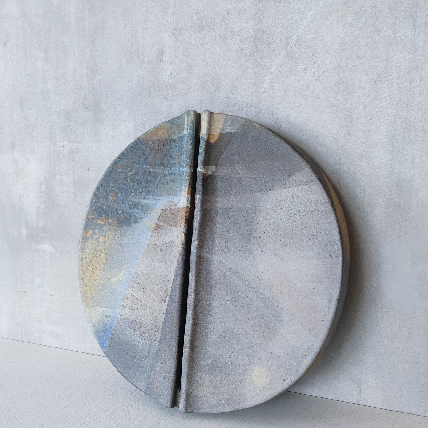 Frank Pottinger Scottish sculptor glazed ceramic stoneware abstract wall relief sculpture