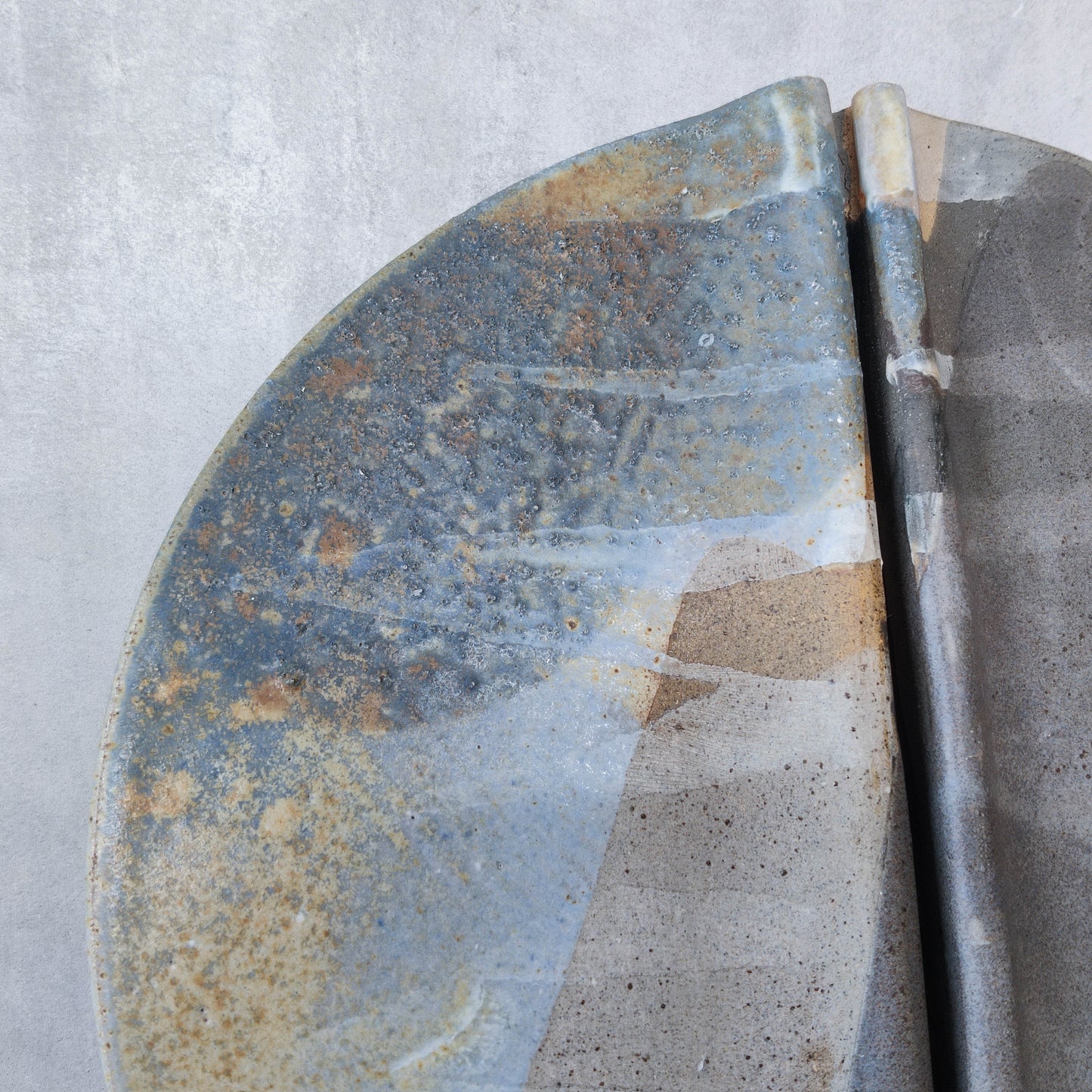 Frank Pottinger Scottish sculptor glazed ceramic stoneware abstract wall relief sculpture