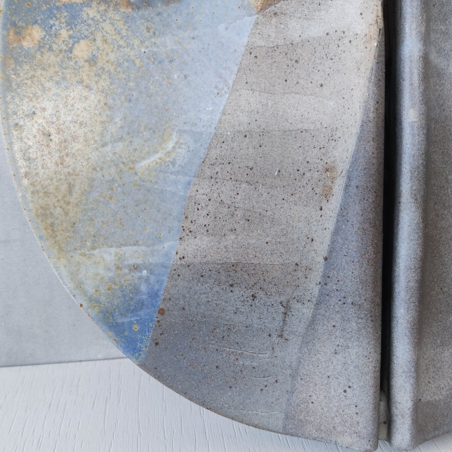 Frank Pottinger Scottish sculptor glazed ceramic stoneware abstract wall relief sculpture