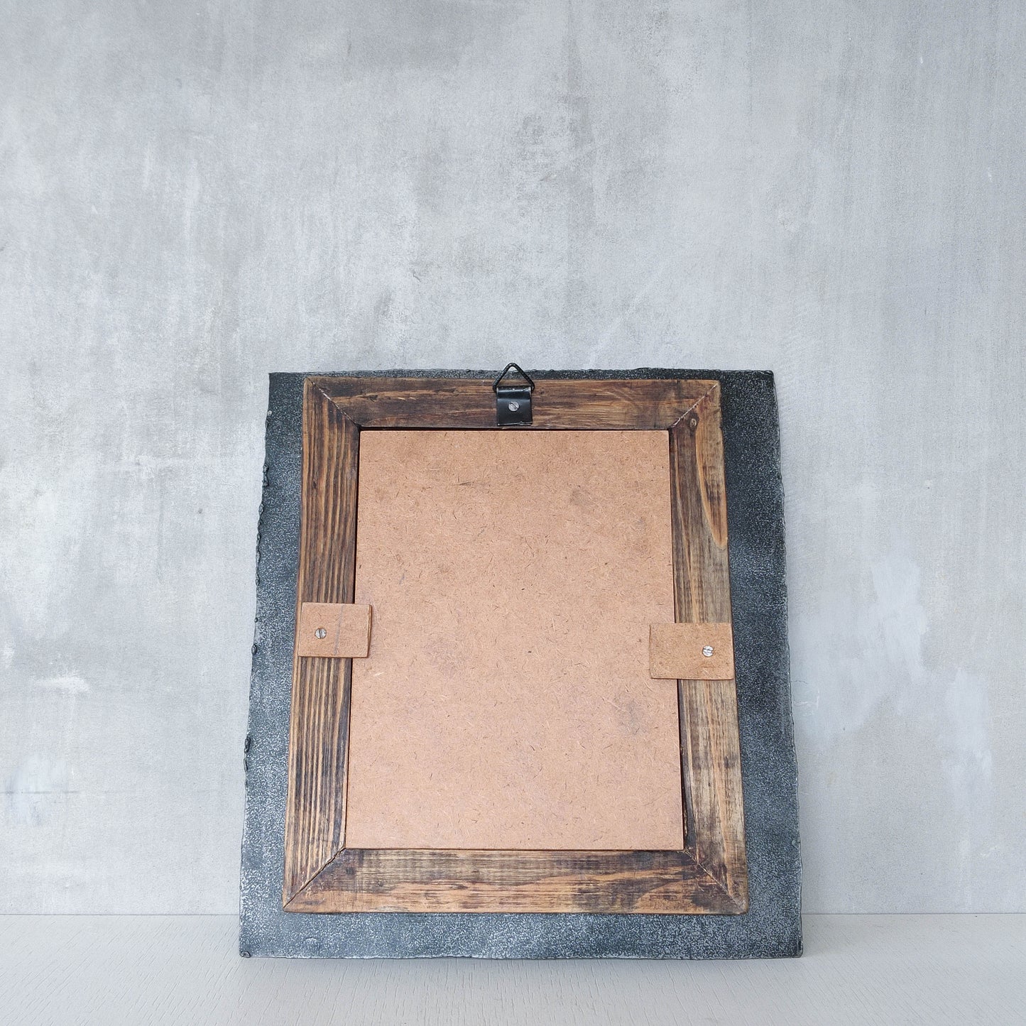 Handmade 00s sculptural metalwork photo picture frame with spiral details