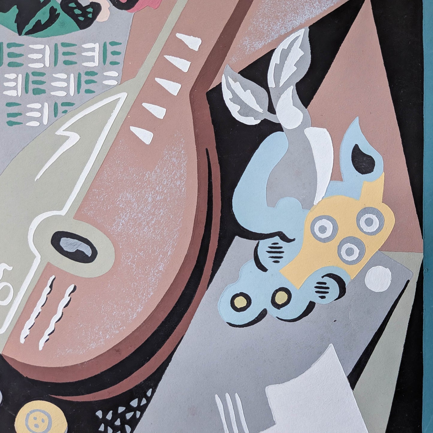 Gino Severini (1883-1966) original pochoir print Still Life with Compass, 1930