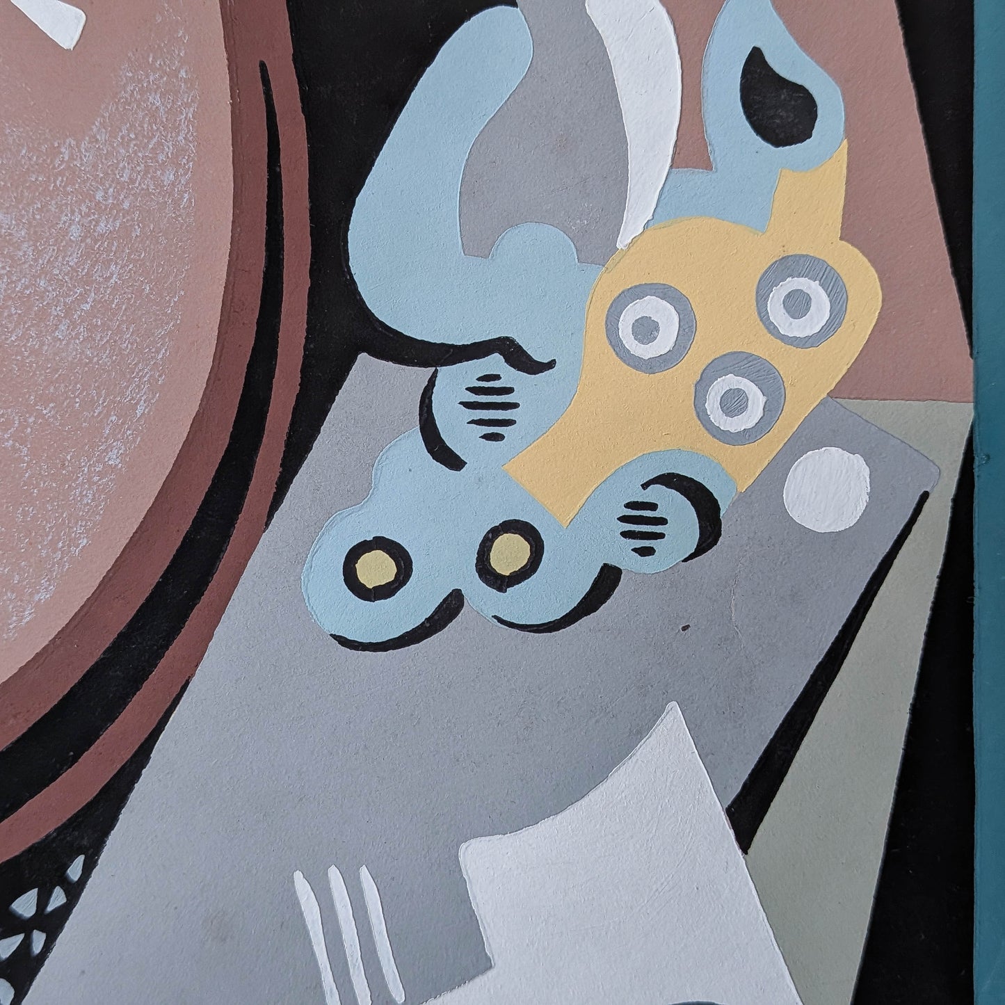 Gino Severini (1883-1966) original pochoir print Still Life with Compass, 1930
