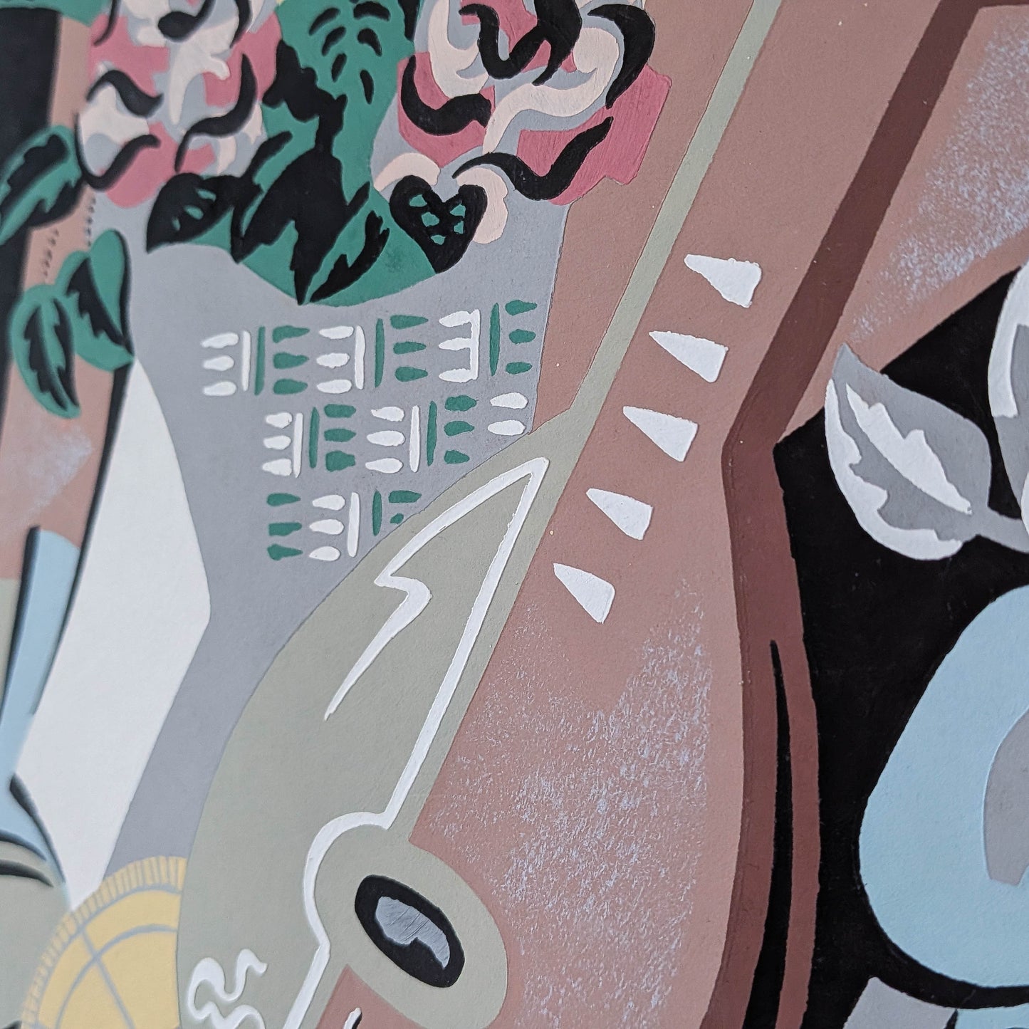 Gino Severini (1883-1966) original pochoir print Still Life with Compass, 1930
