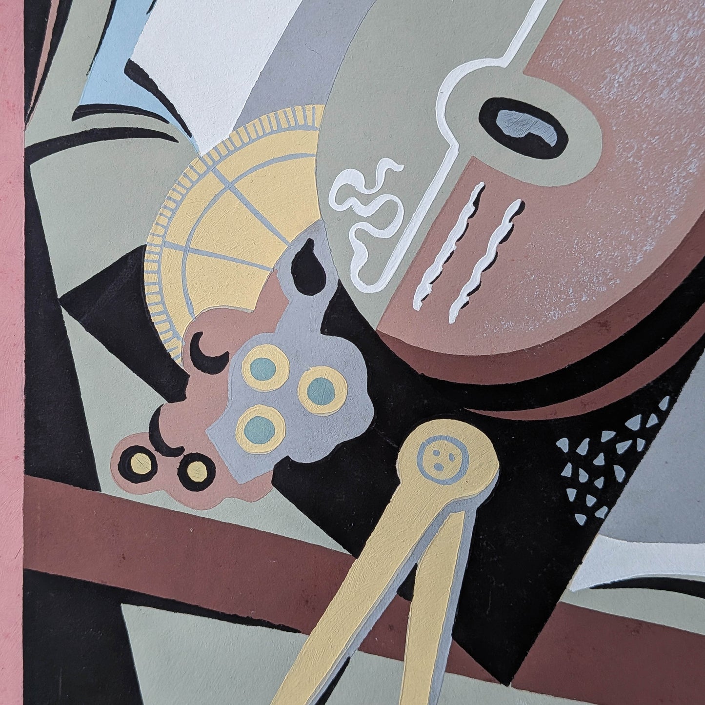 Gino Severini (1883-1966) original pochoir print Still Life with Compass, 1930