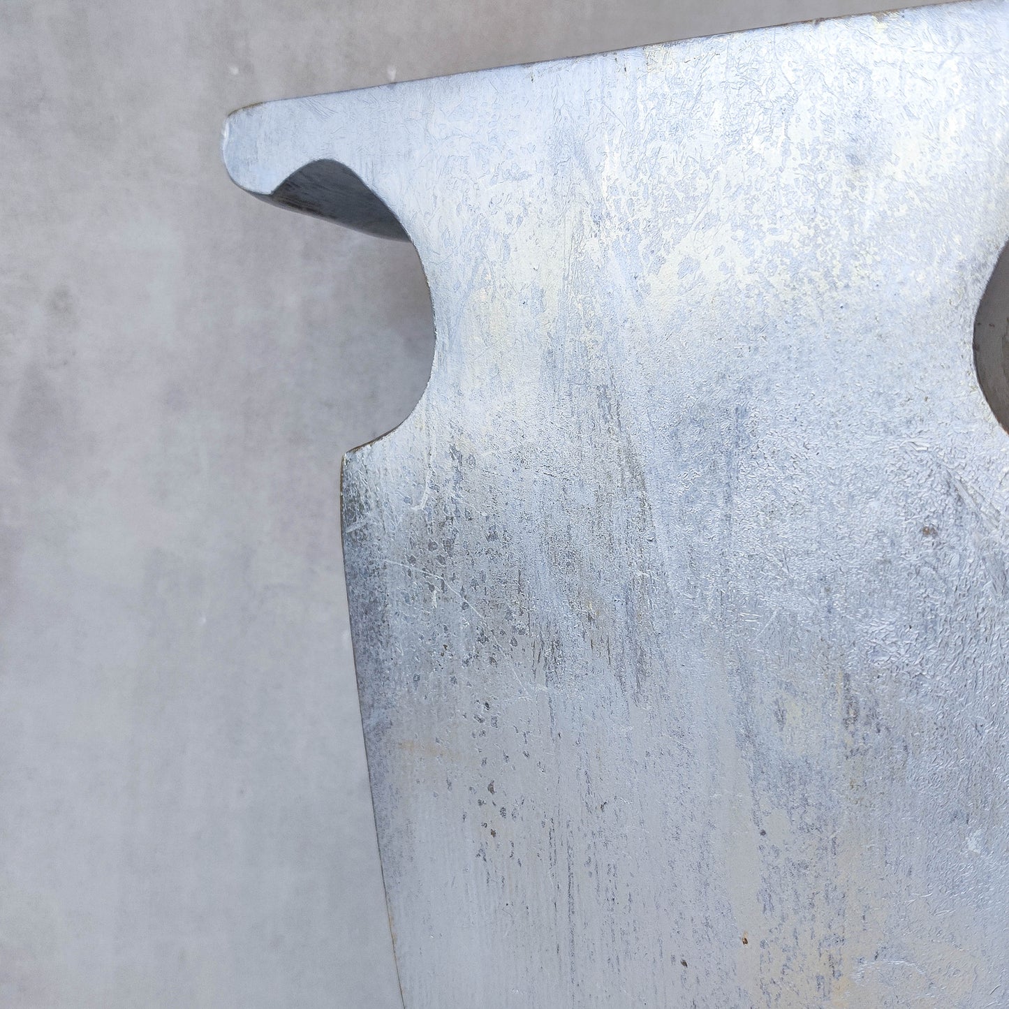 Vintage cast aluminium sculptural urn profile vase