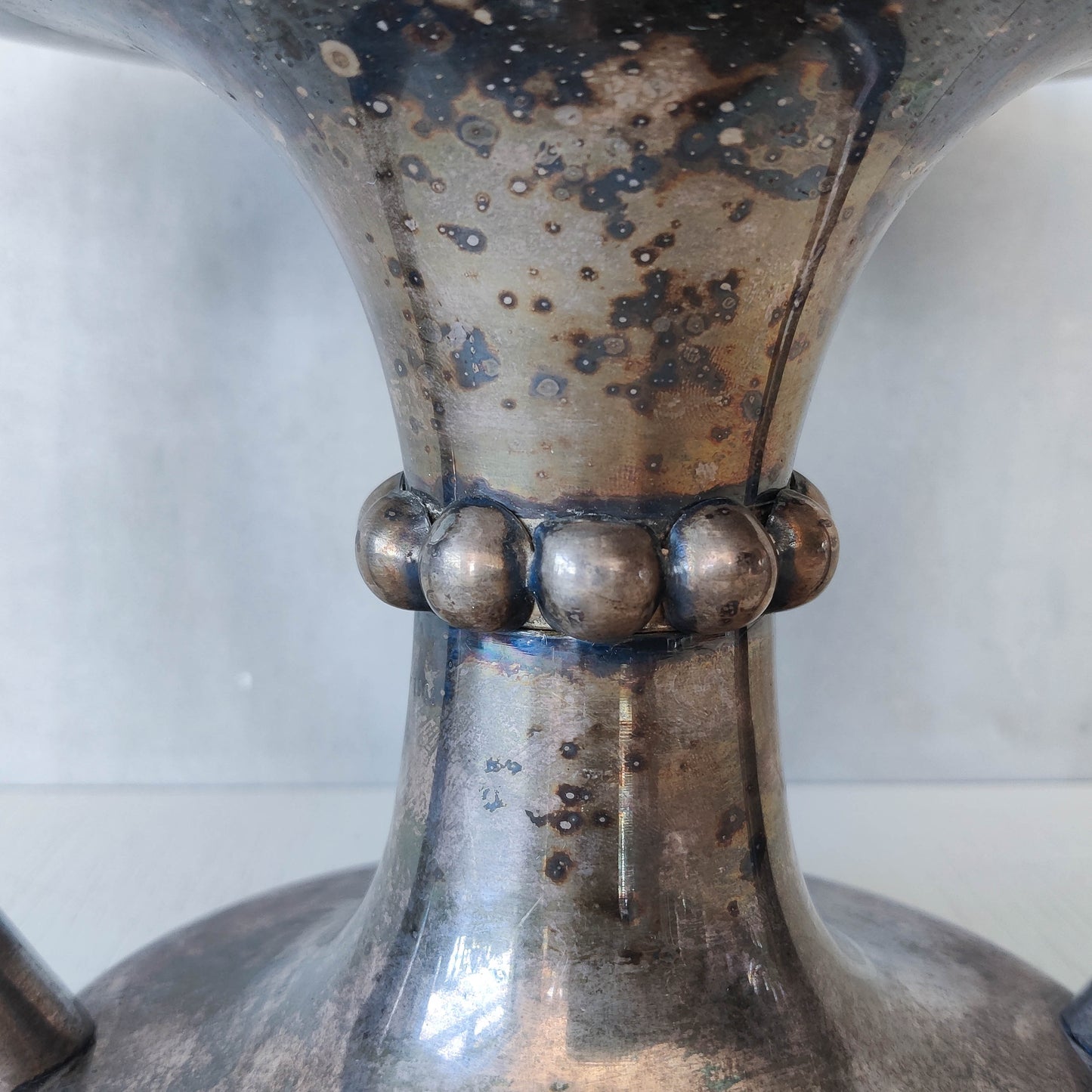 Art Deco style silver plated tazza footed centrepiece bowl