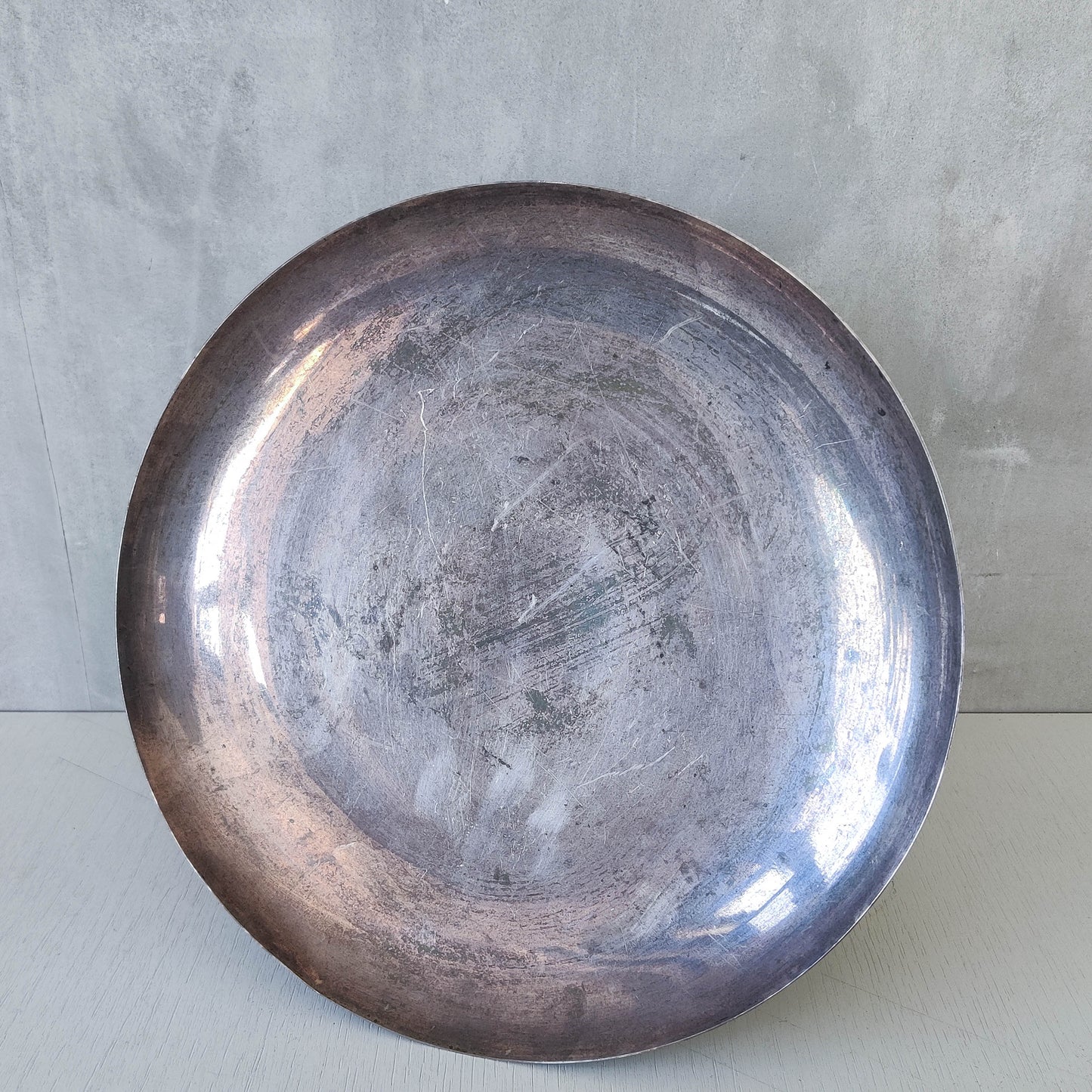 Art Deco style silver plated tazza footed centrepiece bowl