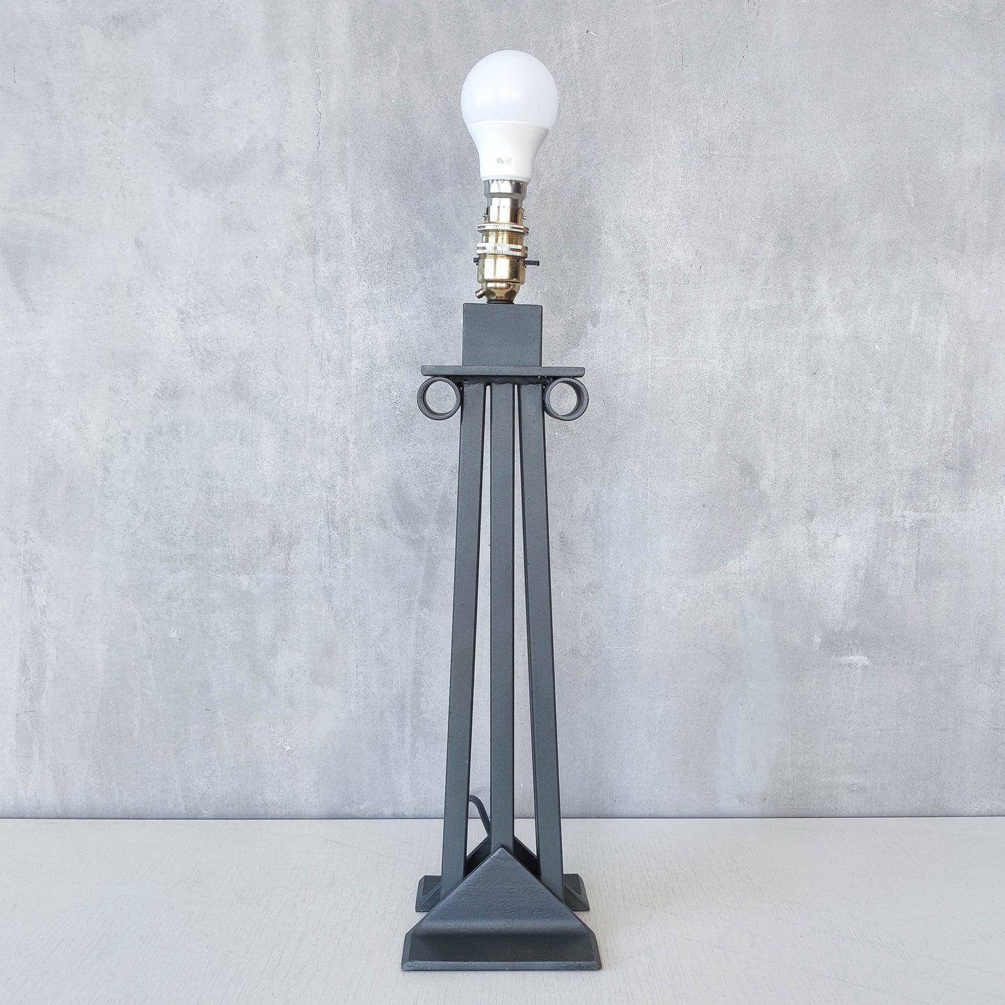 A 1980s Alfrank postmodern style neoclassical column table lamp base