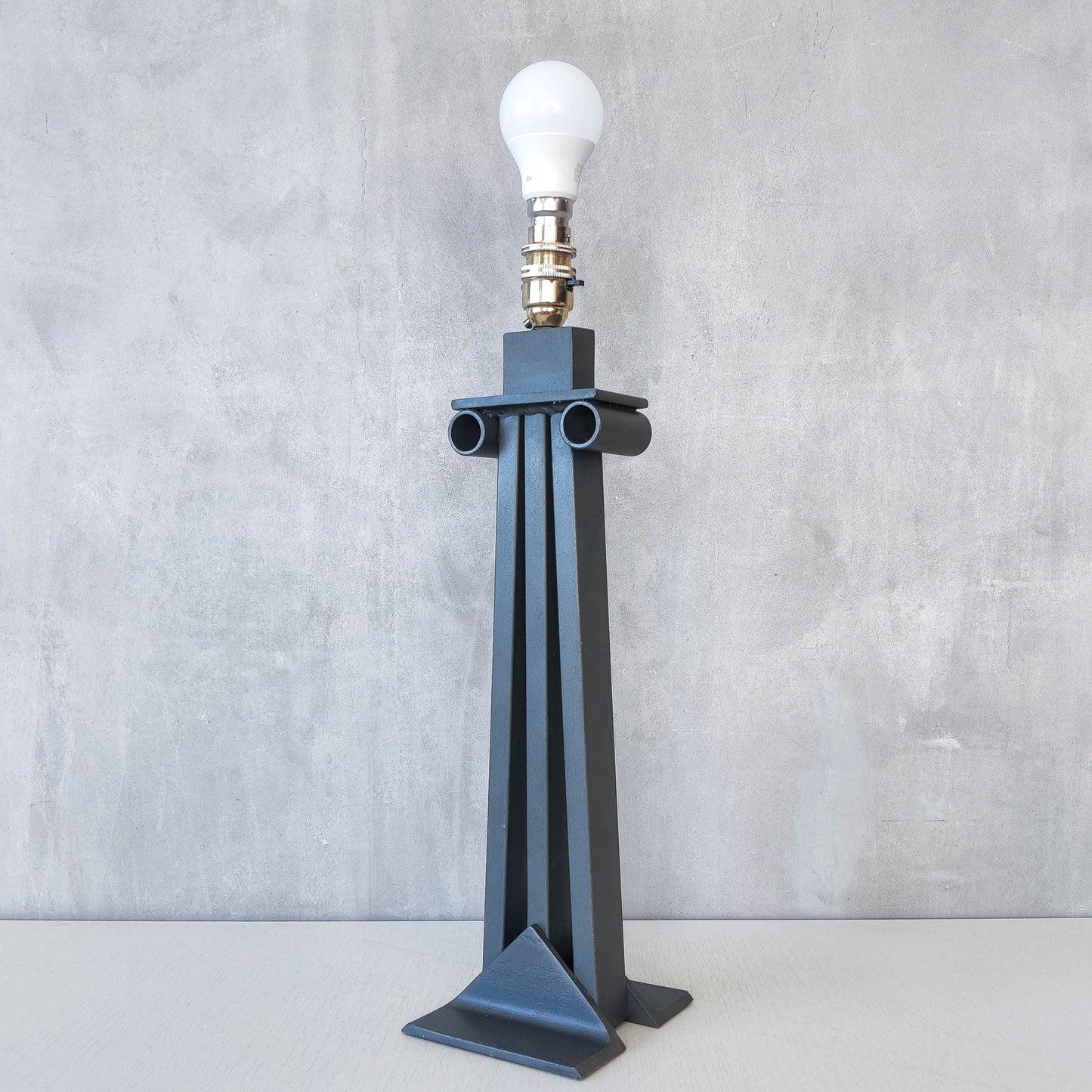 A 1980s Alfrank postmodern style neoclassical column table lamp base