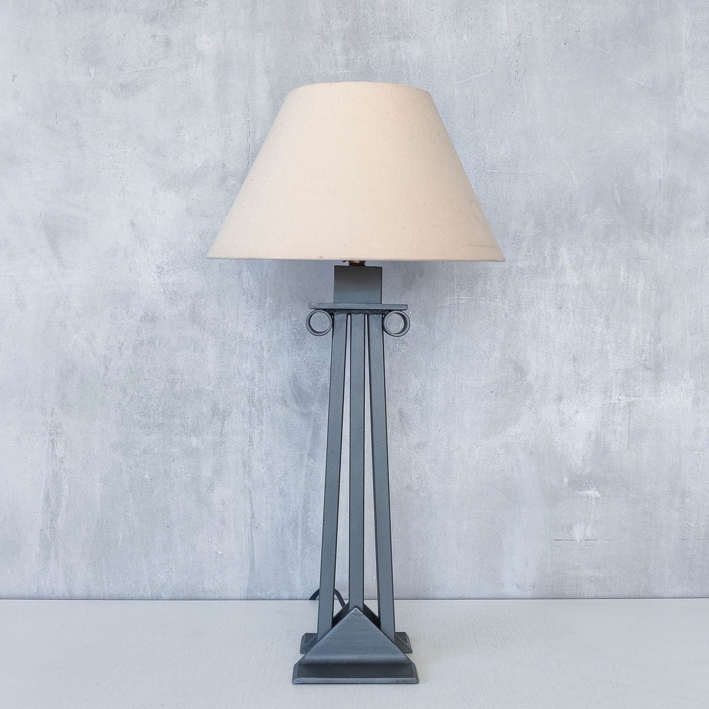 A 1980s Alfrank postmodern style neoclassical column table lamp base