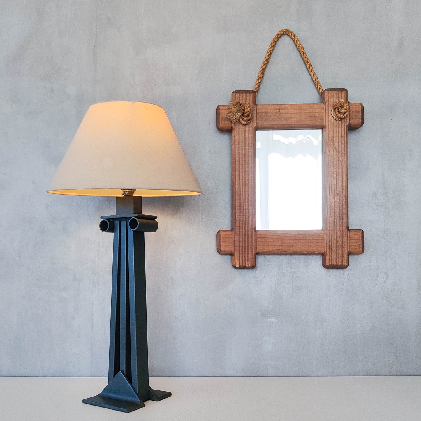 A 1980s Alfrank postmodern style neoclassical column table lamp base