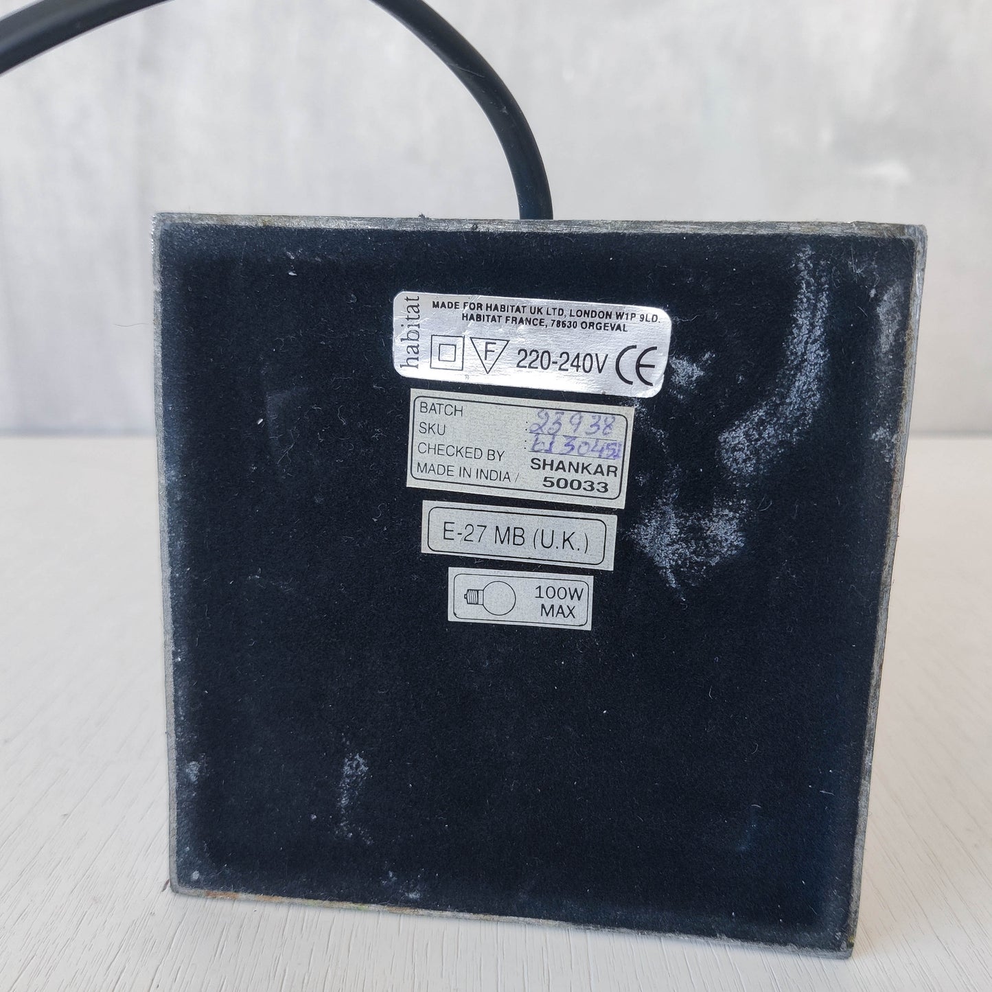 A 1980s Terence Conran for Habitat cast aluminium lamp base