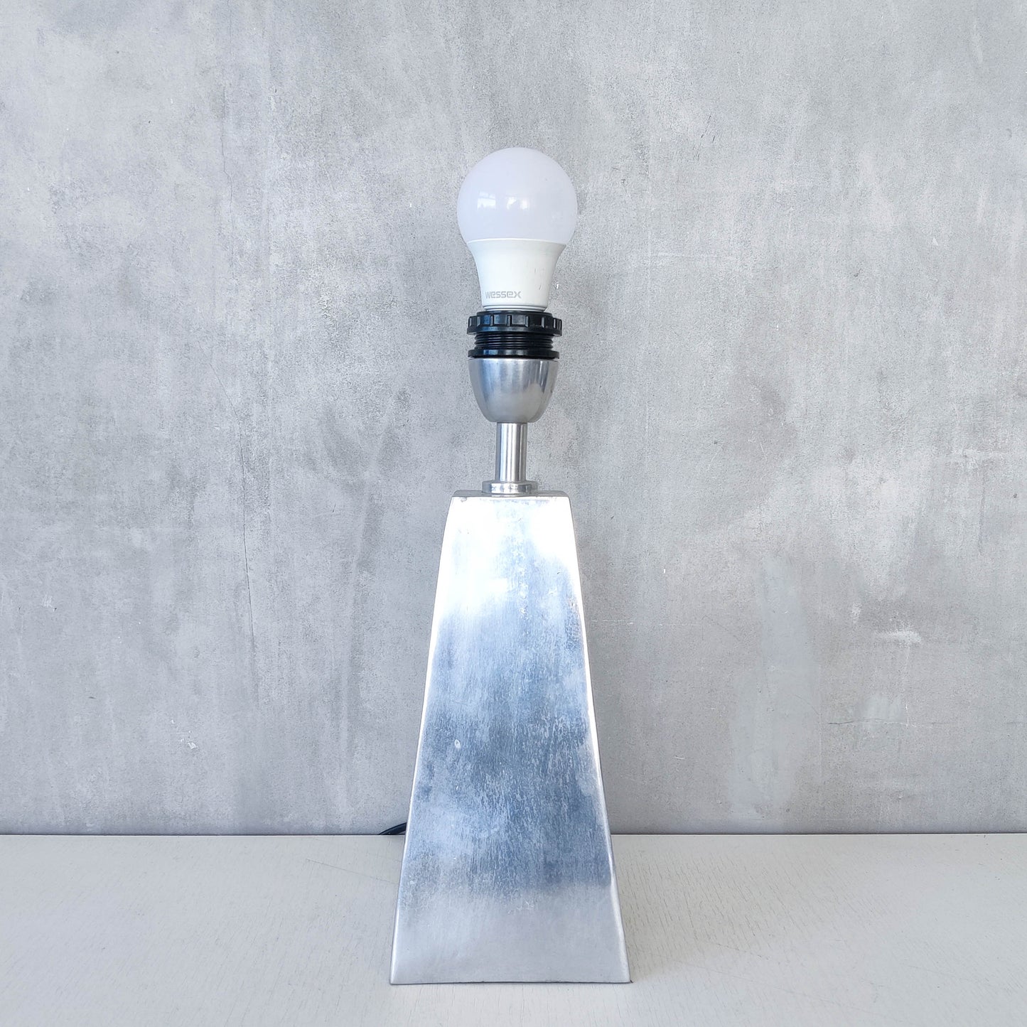 A 1980s Terence Conran for Habitat cast aluminium lamp base