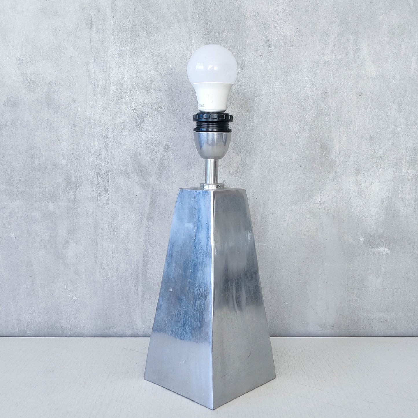 A 1980s Terence Conran for Habitat cast aluminium lamp base