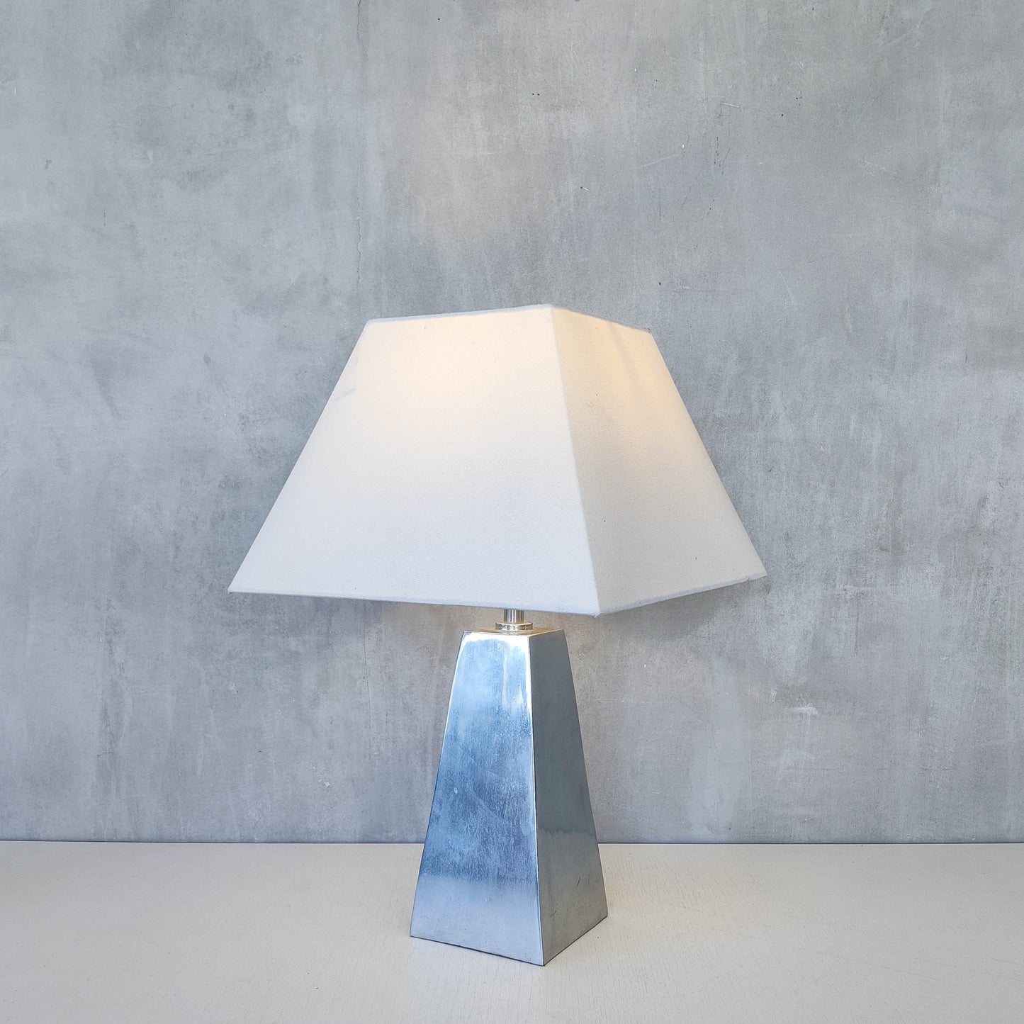 A 1980s Terence Conran for Habitat cast aluminium lamp base