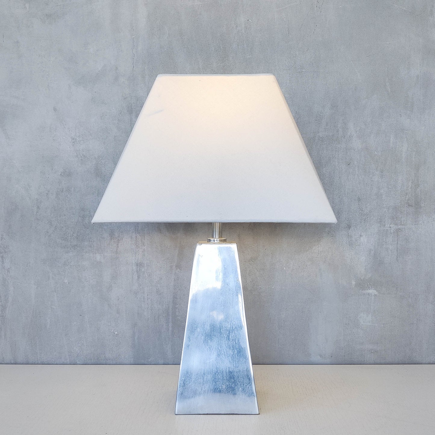 A 1980s Terence Conran for Habitat cast aluminium lamp base