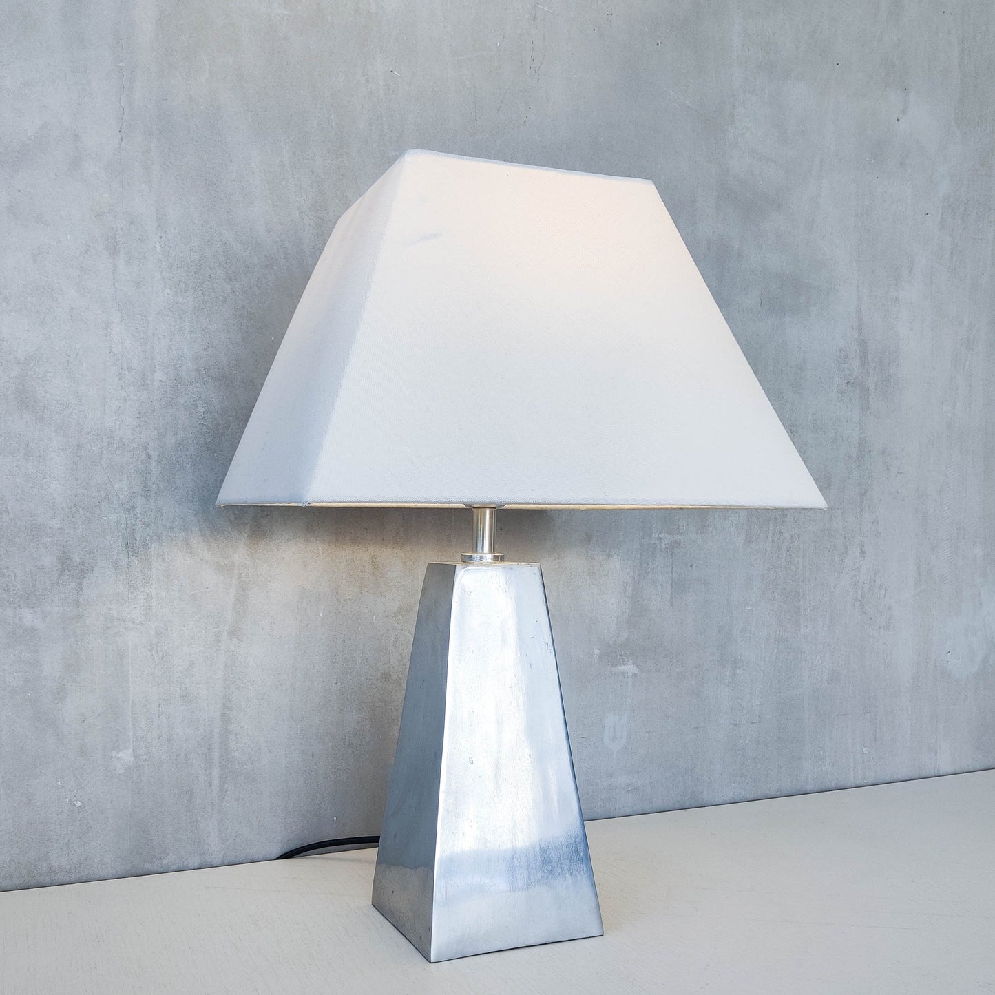 A 1980s Terence Conran for Habitat cast aluminium lamp base