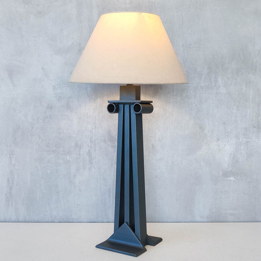 A 1980s Alfrank postmodern style neoclassical column table lamp base