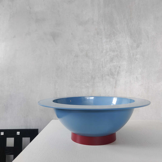 1980s Italian postmodern Euclid series salad bowl by Michael Graves for Alessi