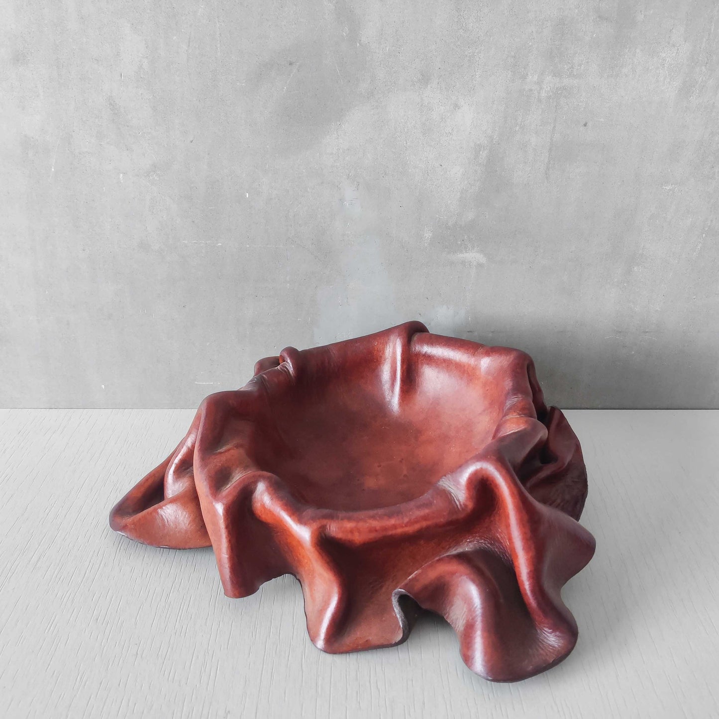 Vintage leather bowl