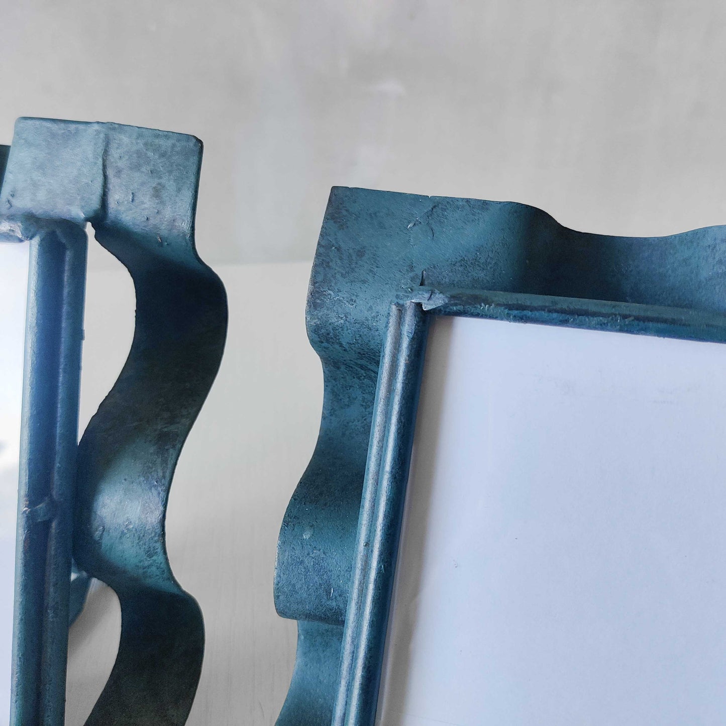 Pair of sculptural painted frames