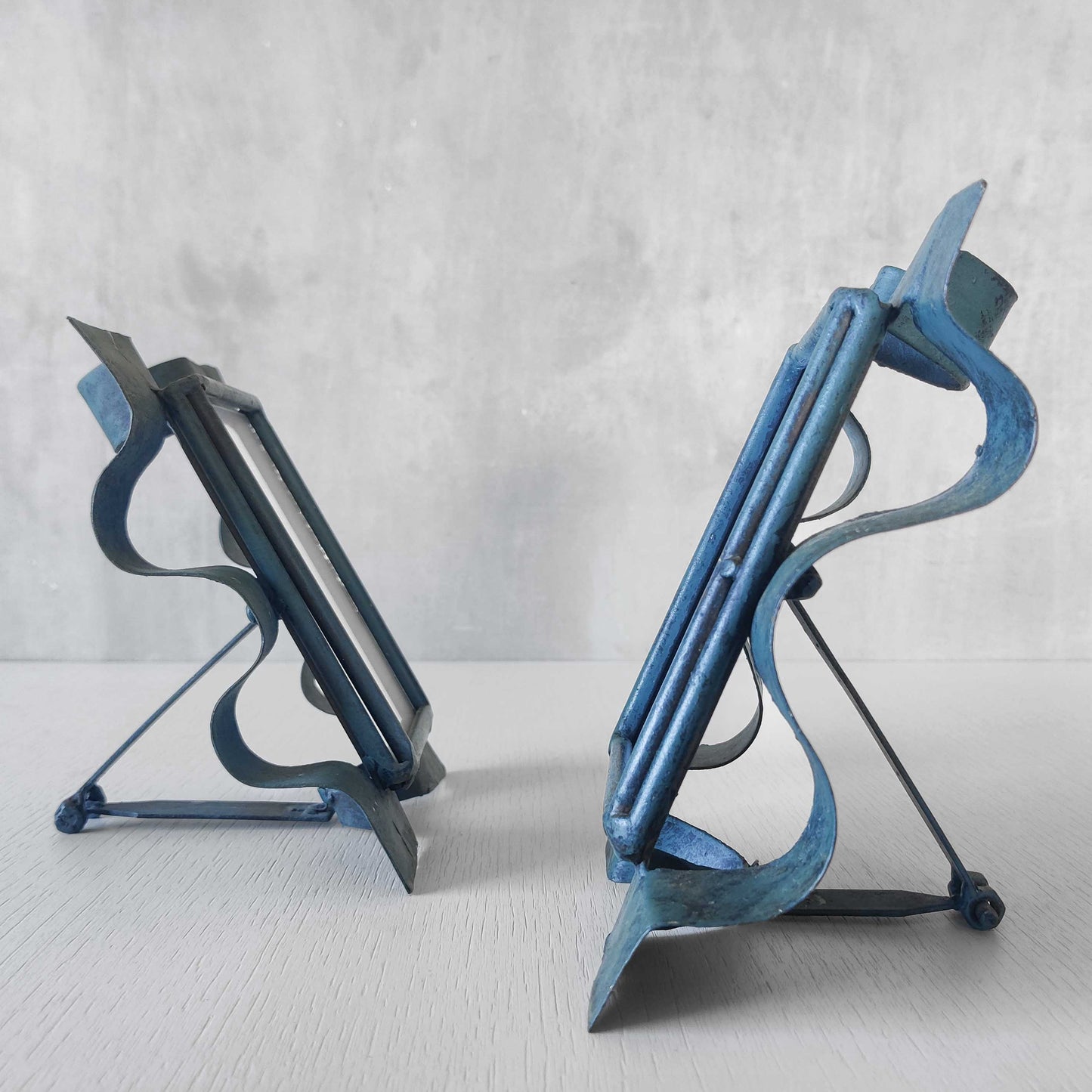 Pair of sculptural painted frames