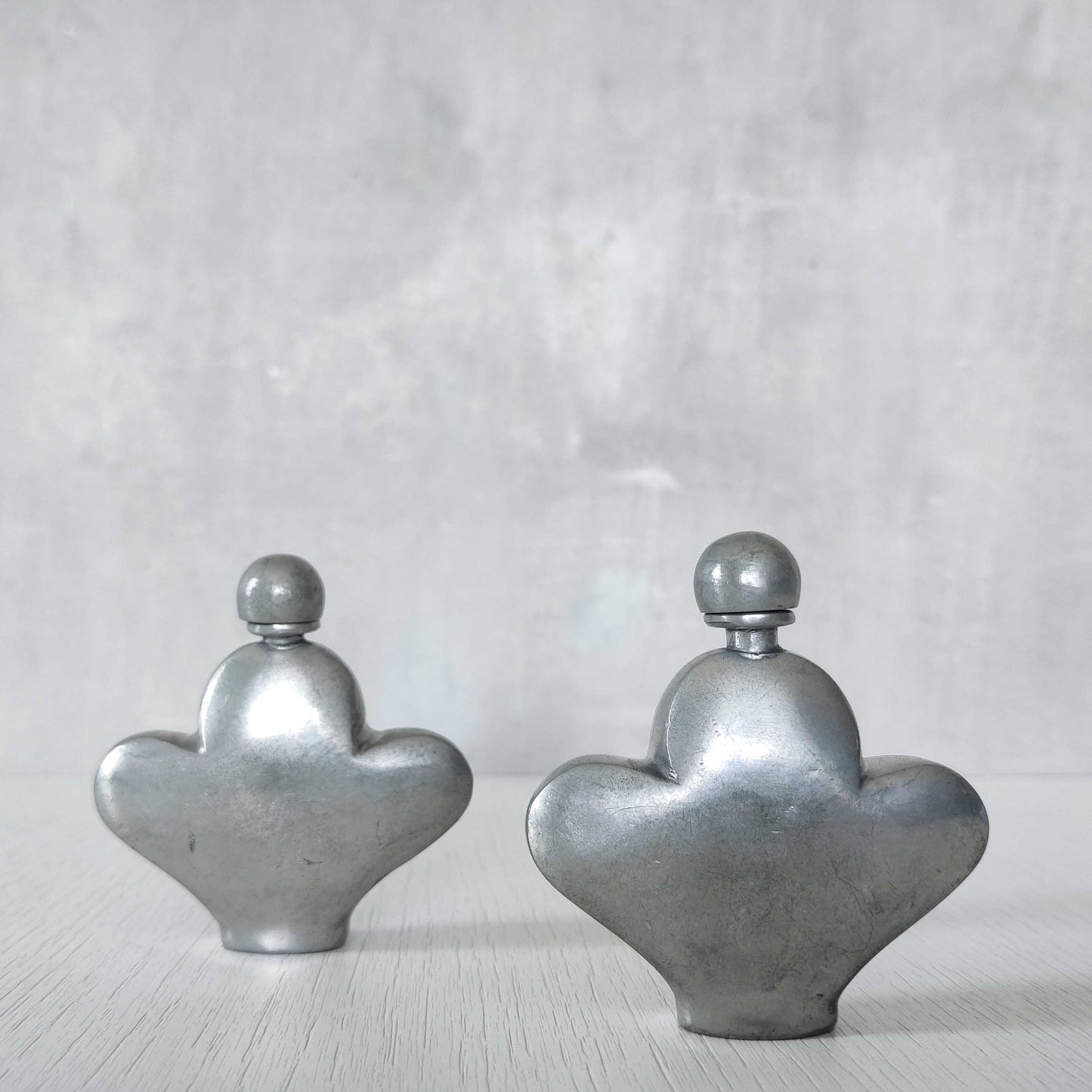 Pewter perfume bottles