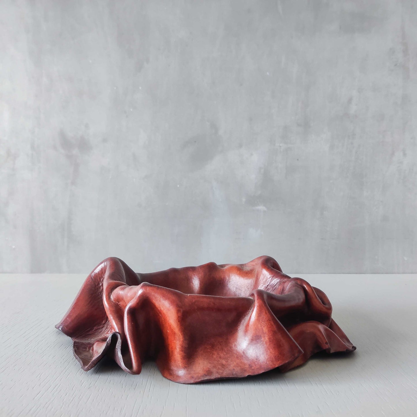Vintage leather bowl