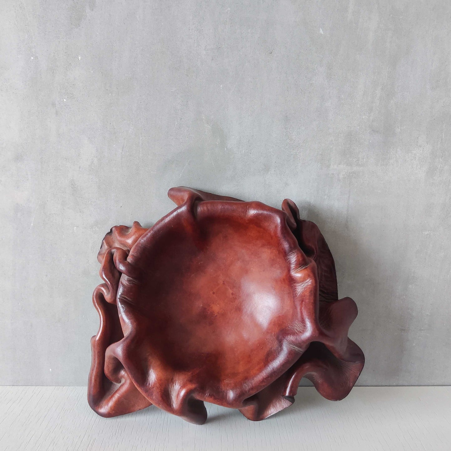 Vintage leather bowl