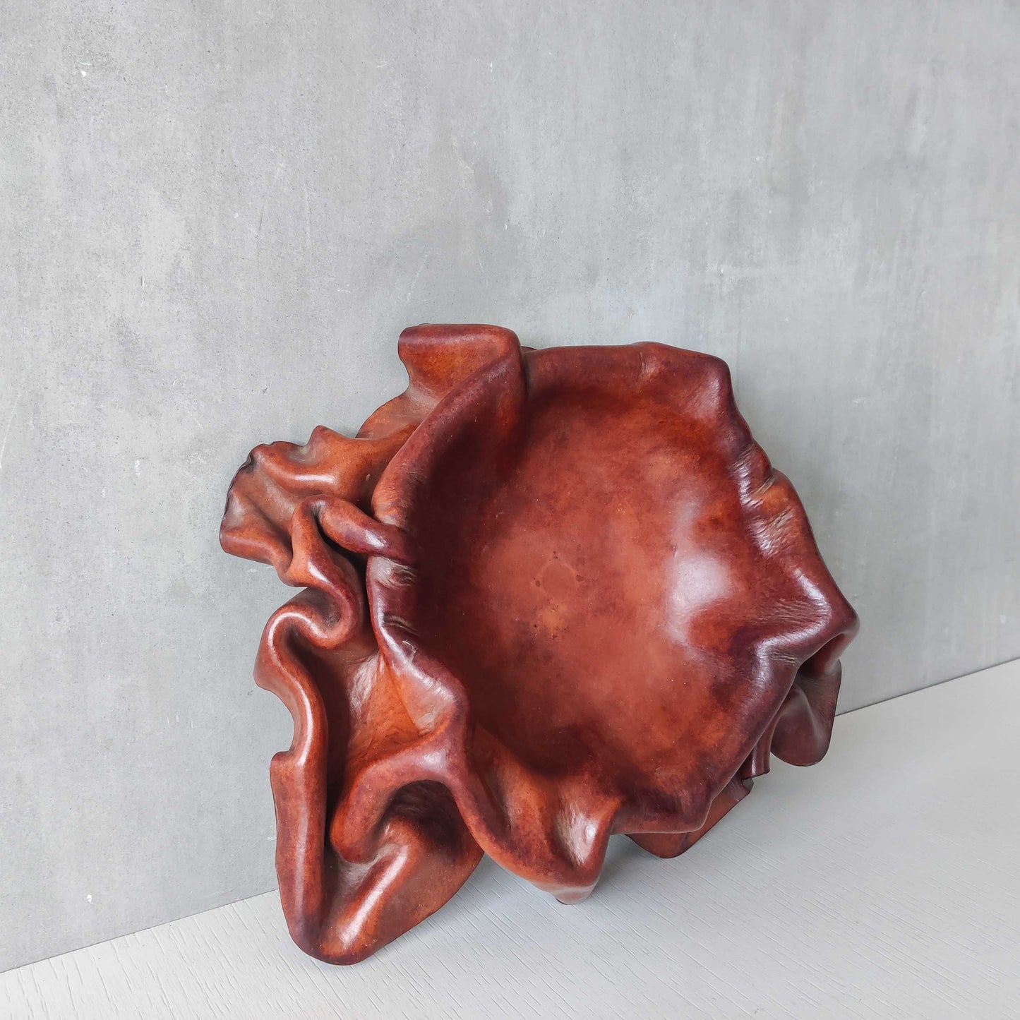 Vintage leather bowl