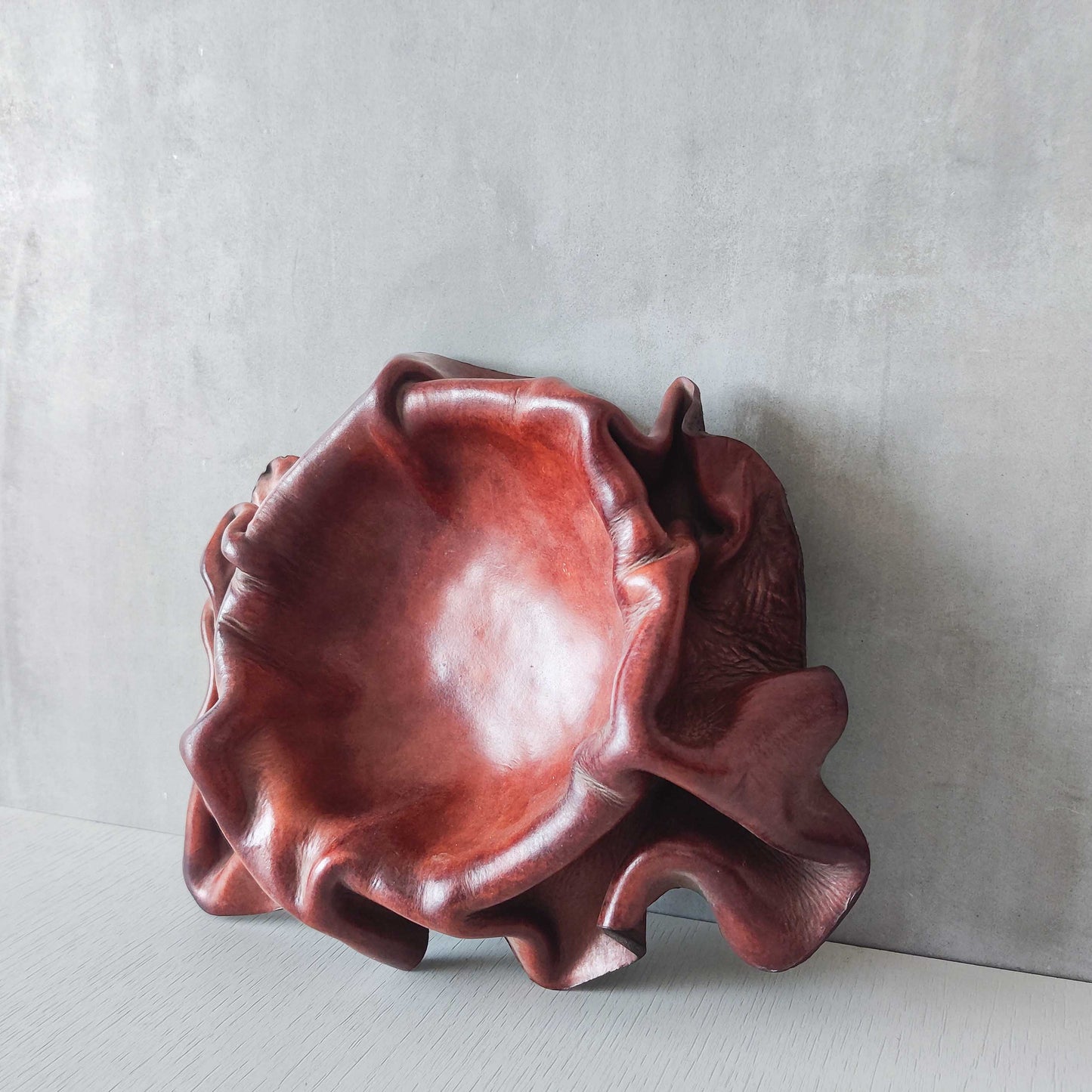 Vintage leather bowl