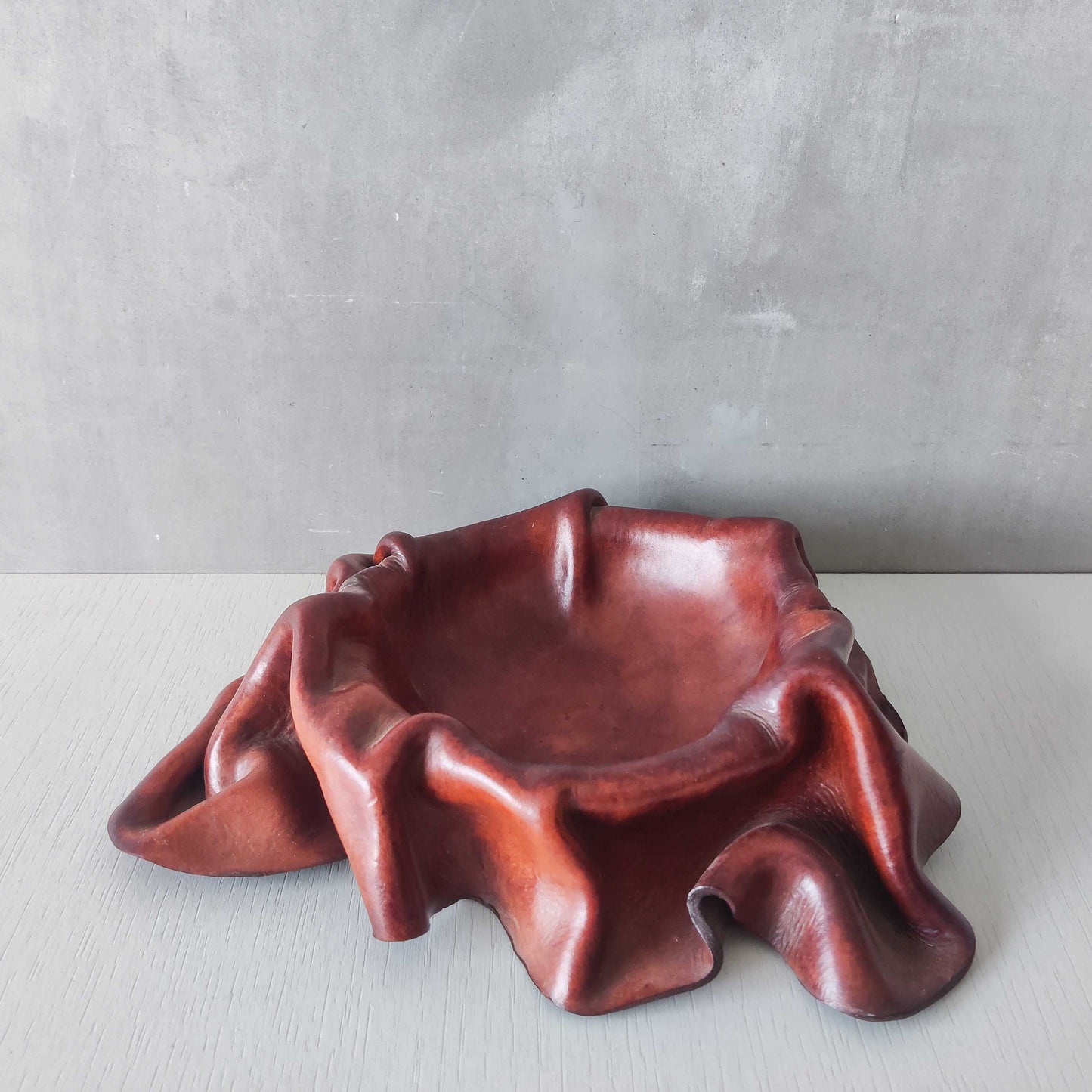 Vintage leather bowl
