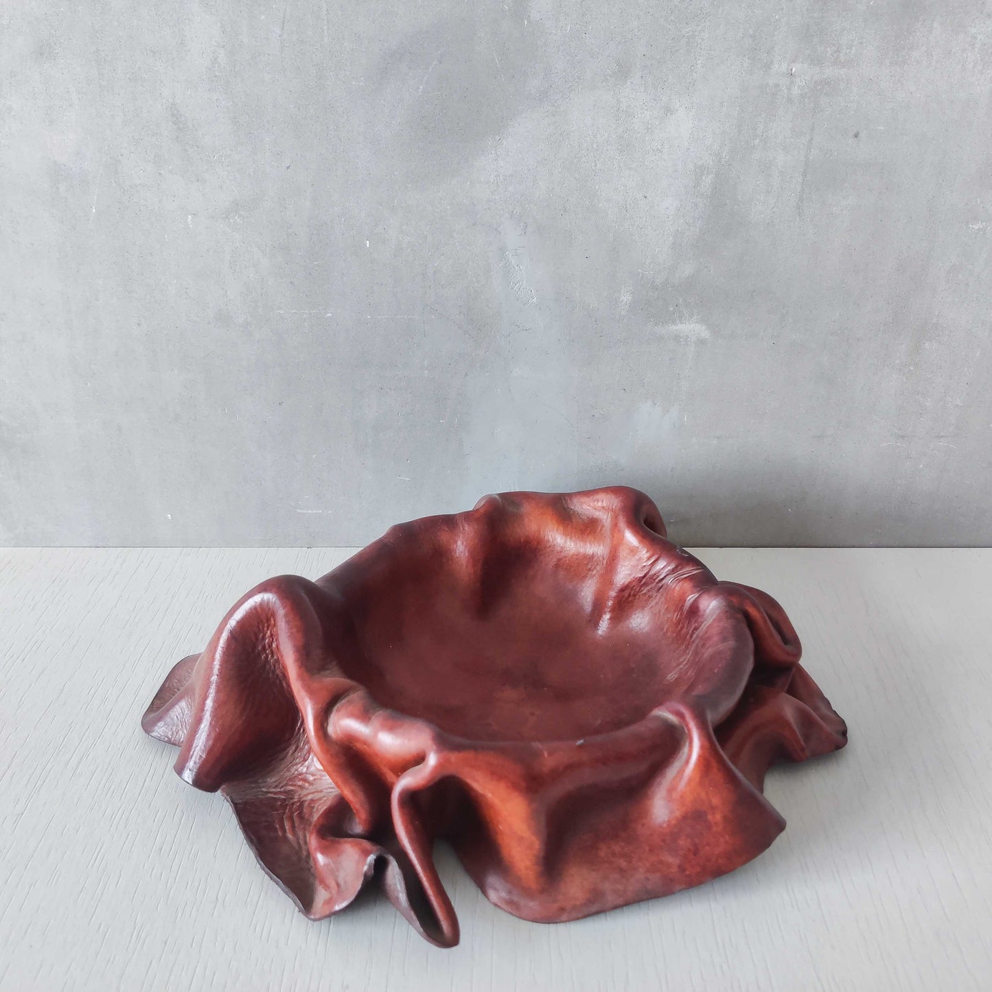 Vintage leather bowl