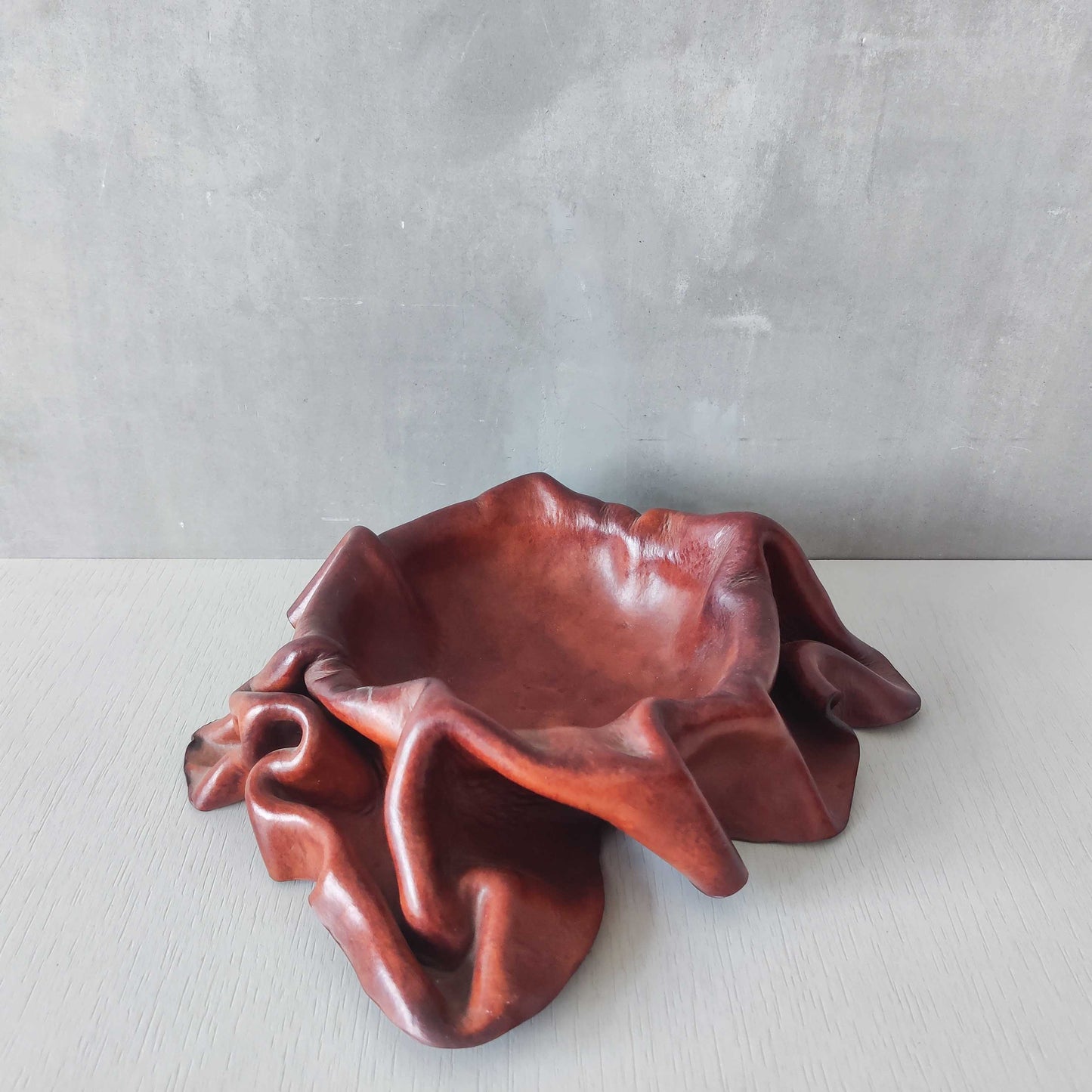 Vintage leather bowl